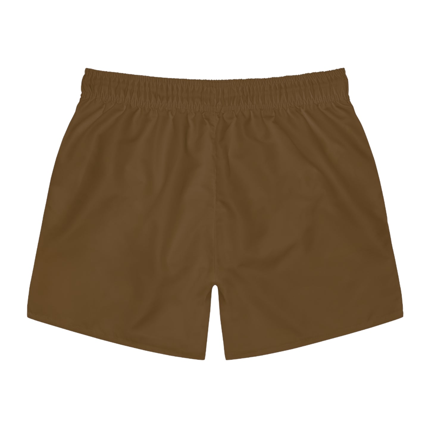 Mens Minimal Logo Swim Trunks — Maduro Marrón