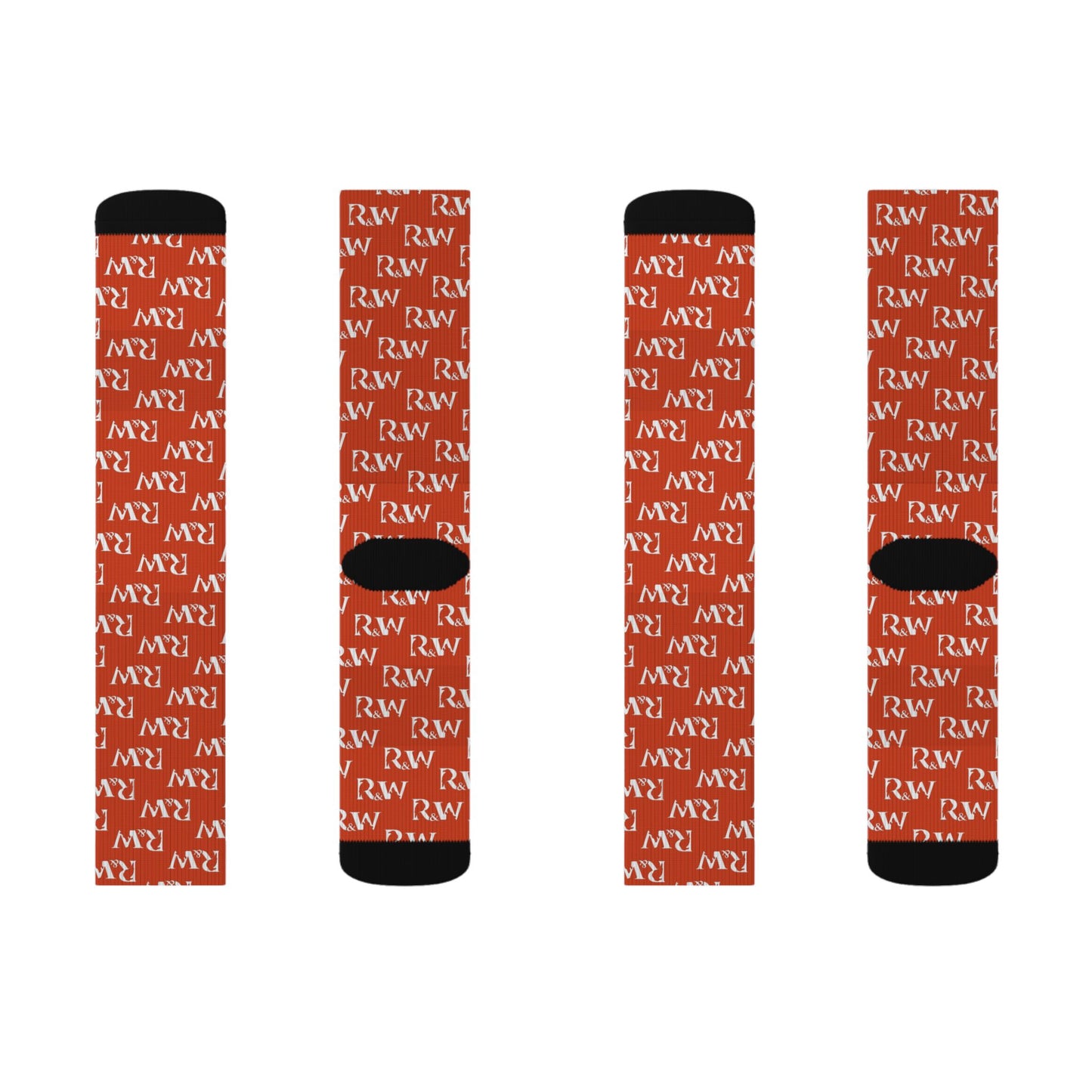 Monogram Pattern Socks — Rojo Rugiente II Crew Socks