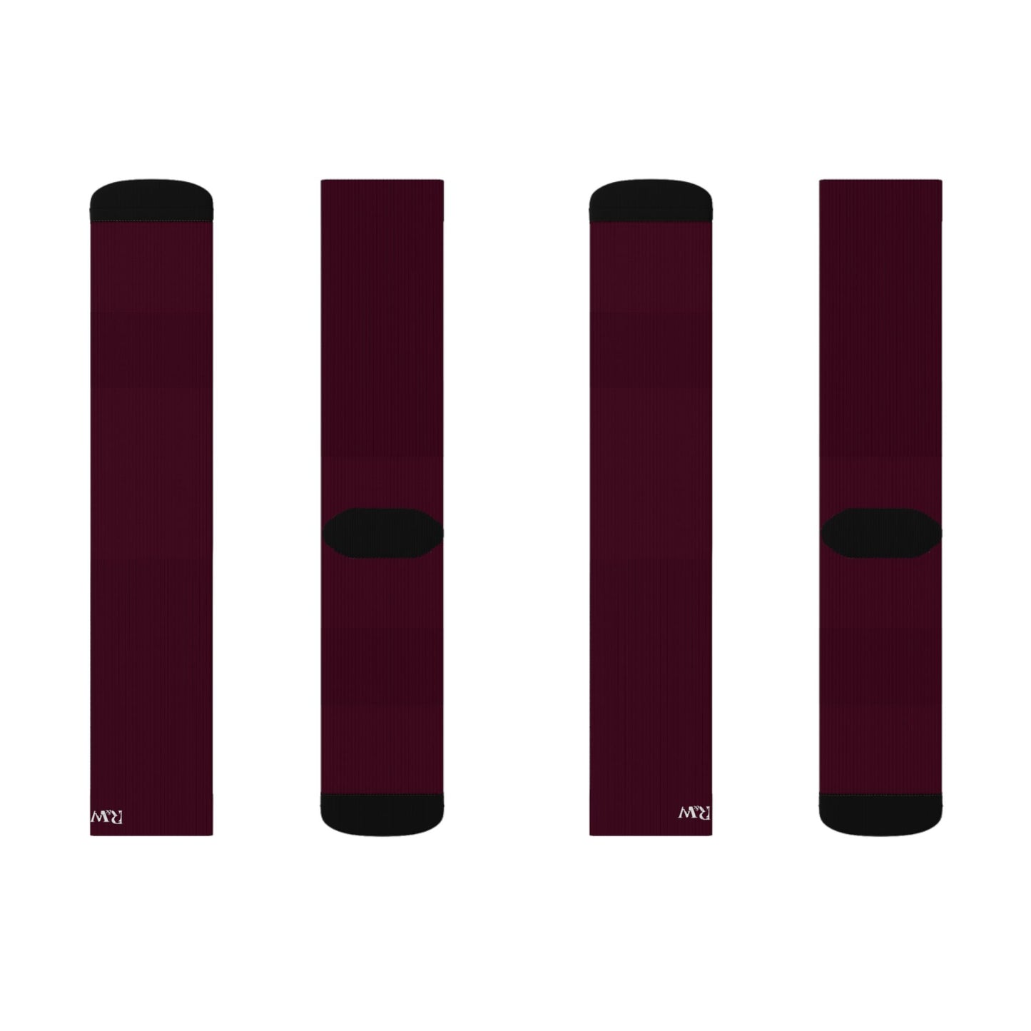 R&W Athletics Small Logo Socks - Vino Viejo