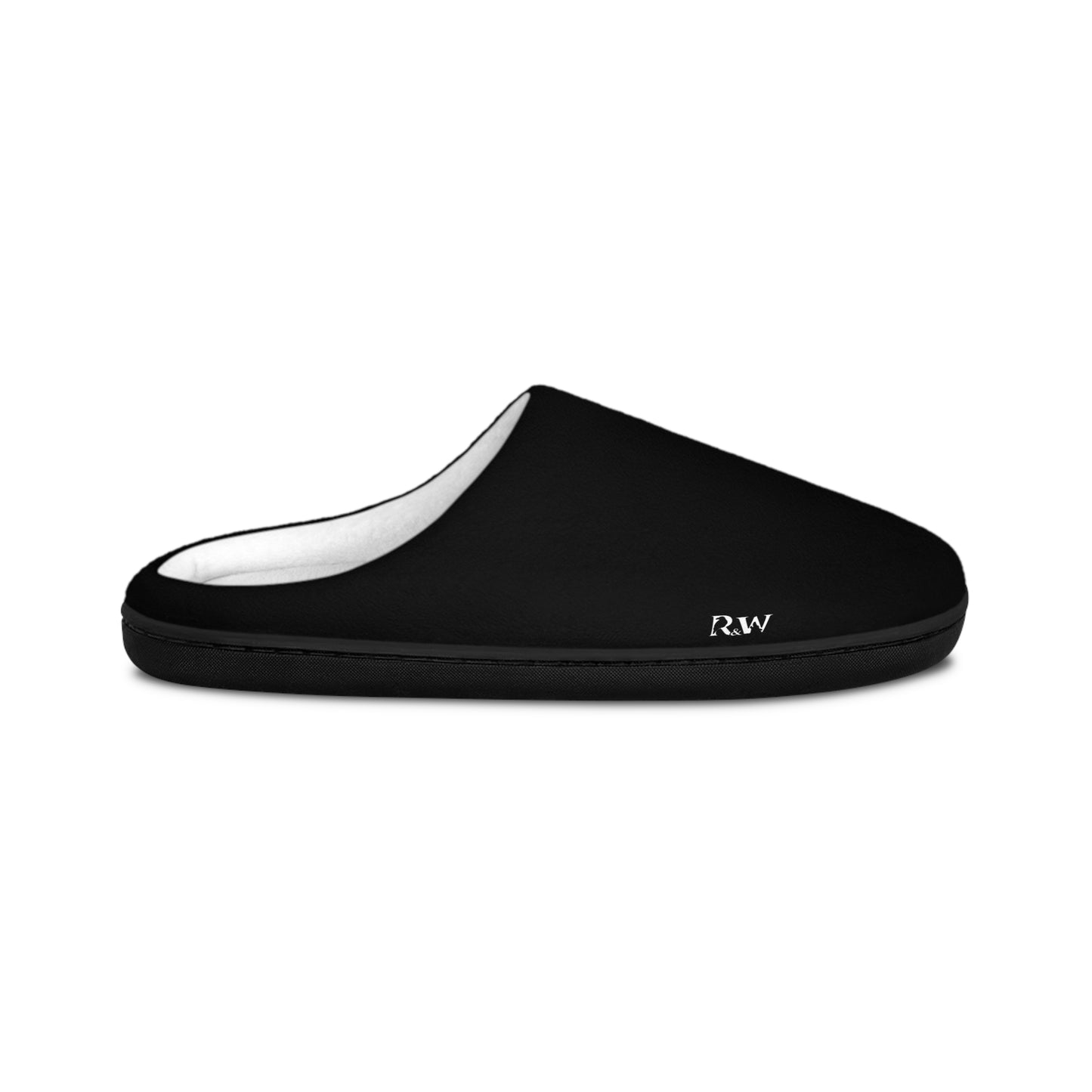 Indoor Slippers — Tarmac Black Small Logo Cozy House Shoes for Women