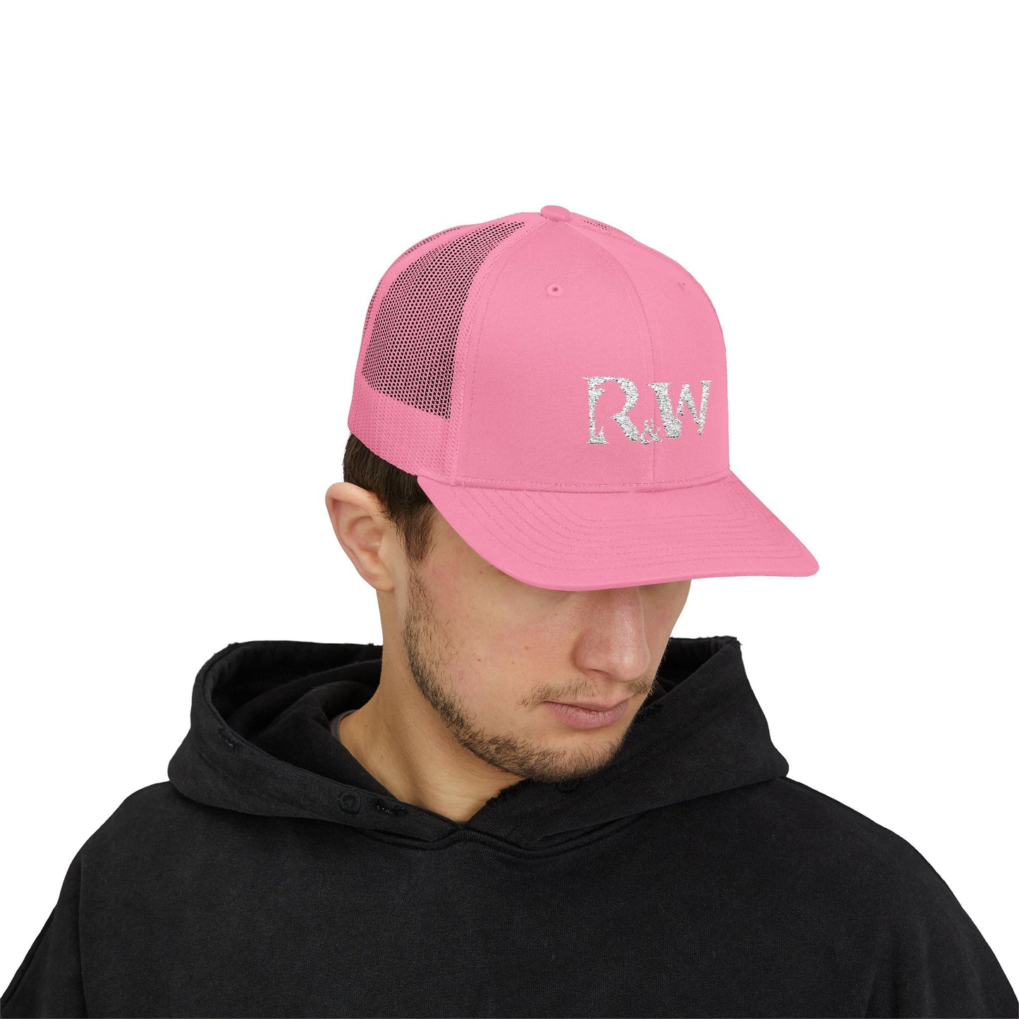 Copy of R&W Athletics Embroidered Mesh Trucker Cap — Vintage Snapback Mesh Hat