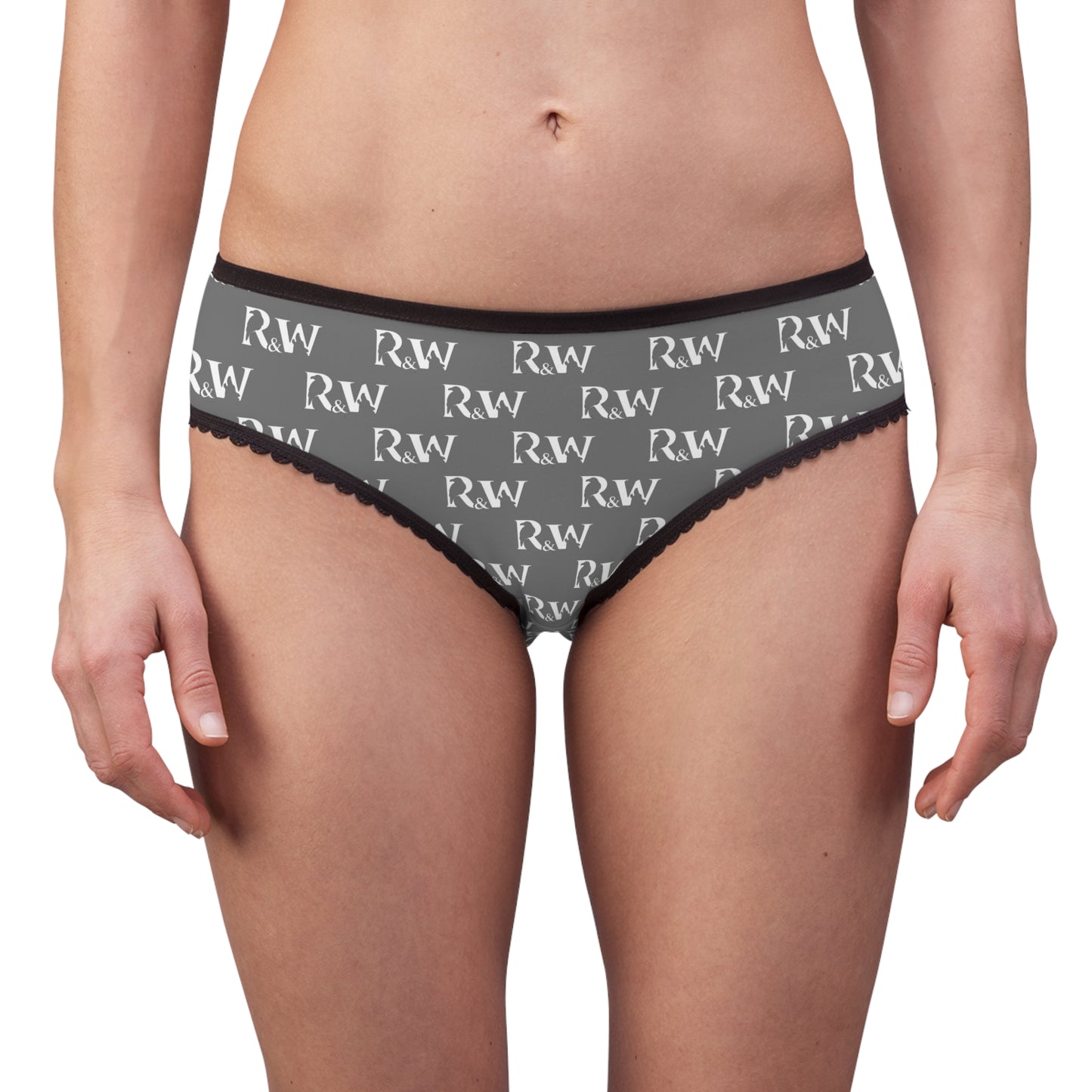 Women's Pattern Briefs — Asphalt Grey