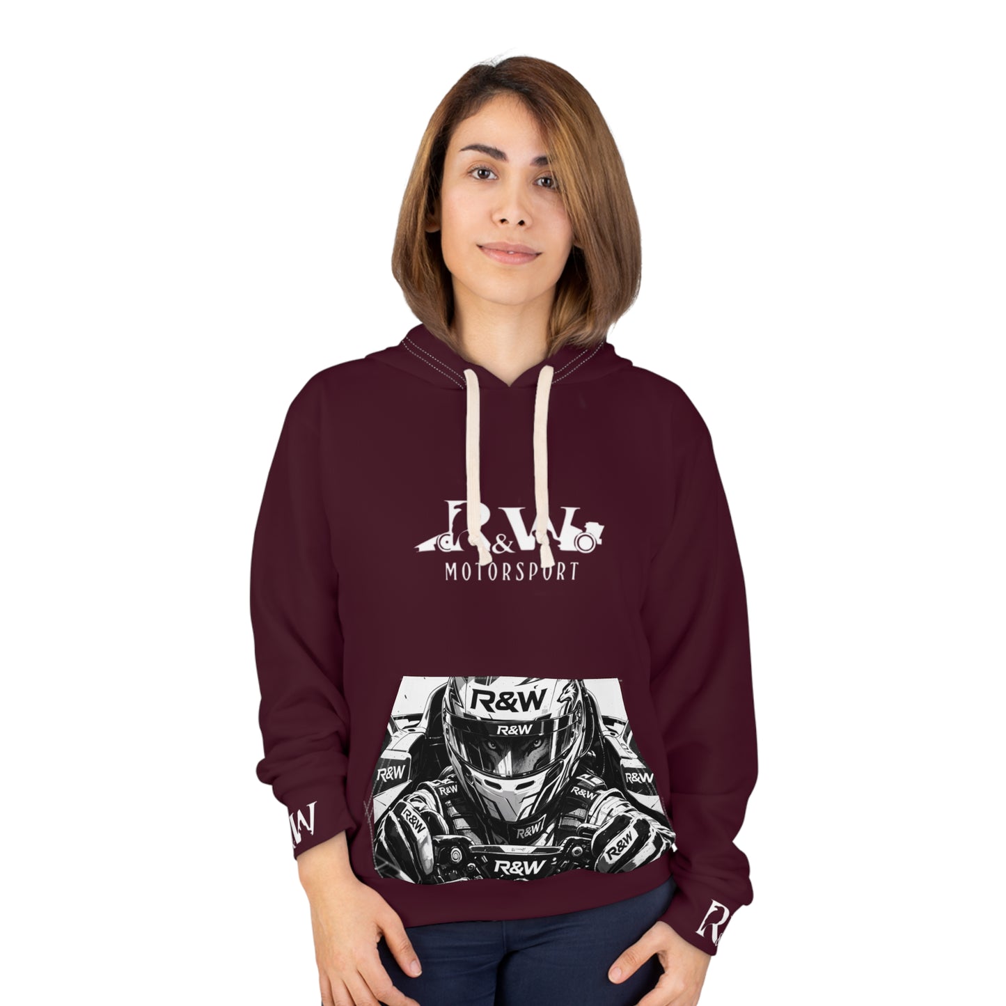 R&W Motorsport Hoodie — R&W 'Vision of the Raven, Power of the Wolf' Racing Pullover (Vino Viejo)