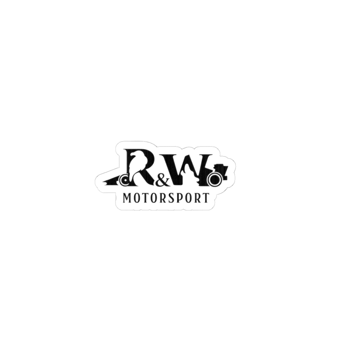R&W Motorsport Sticker (Black) — Decal for Laptops & Journals