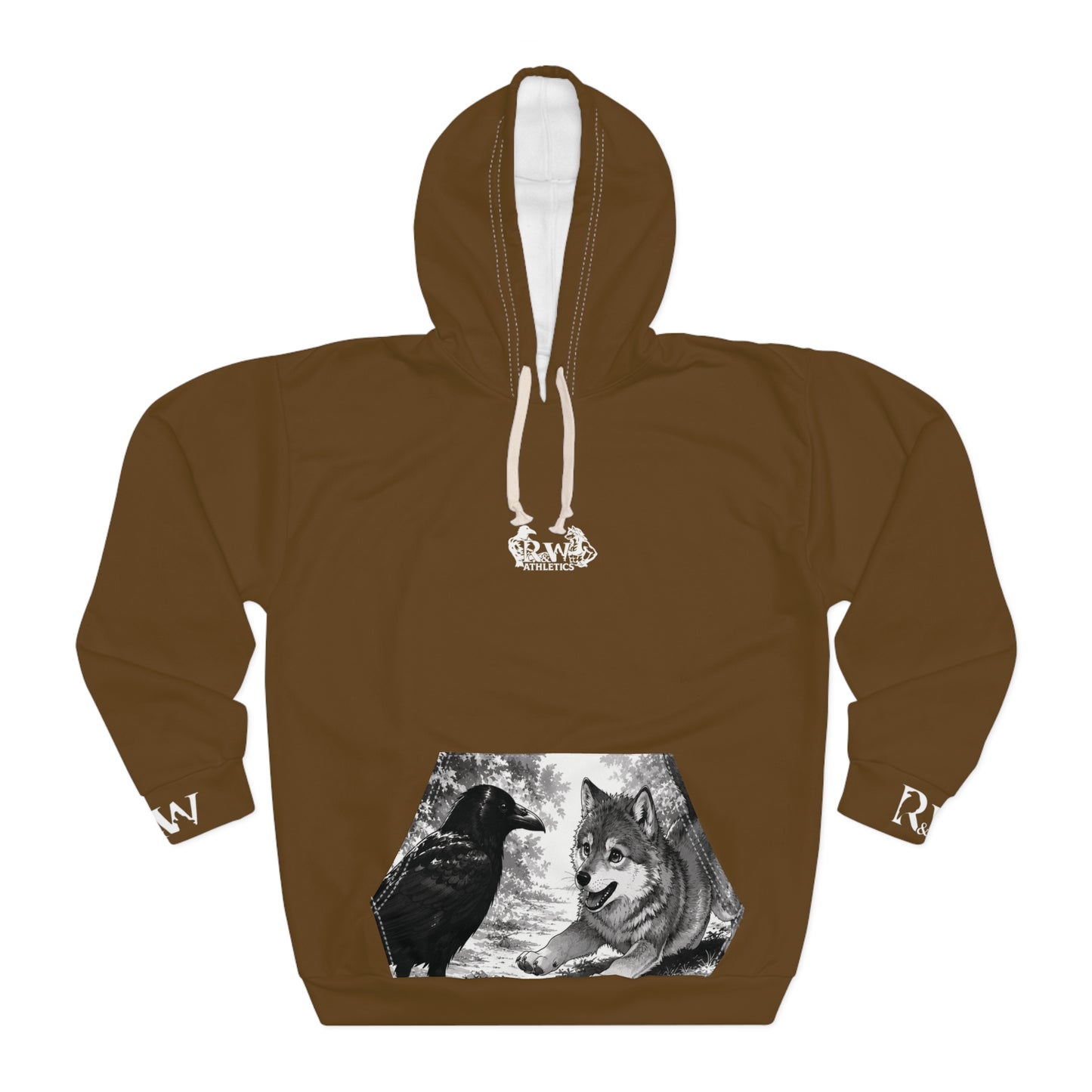 R&W Athletics Graphic Hoodie — "Origin Story" Maduro Marrón Comic Panel Pullover