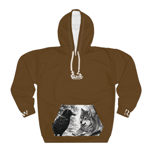 R&W Athletics Graphic Hoodie — "Origin Story" Maduro Marrón Comic Panel Pullover