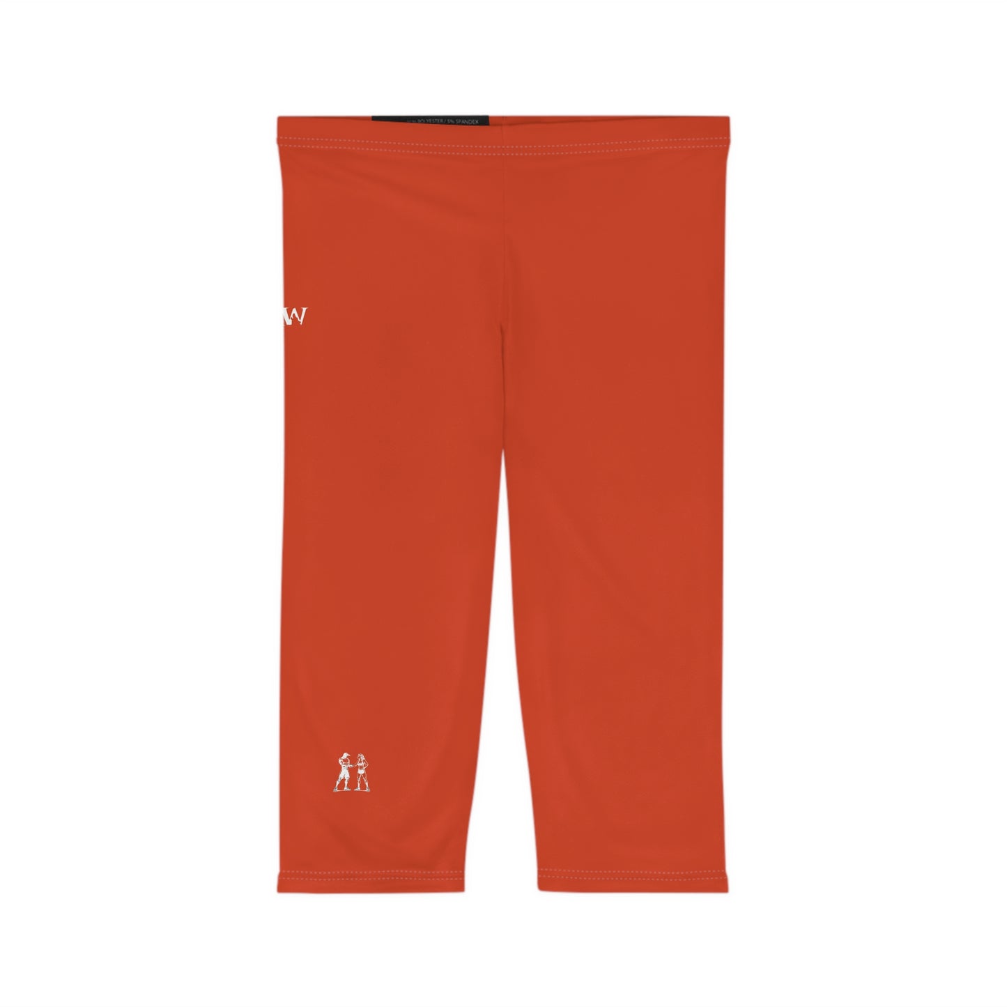 R&W Women's Capri Leggings — Minimalist Logo Rojo Rugiente II