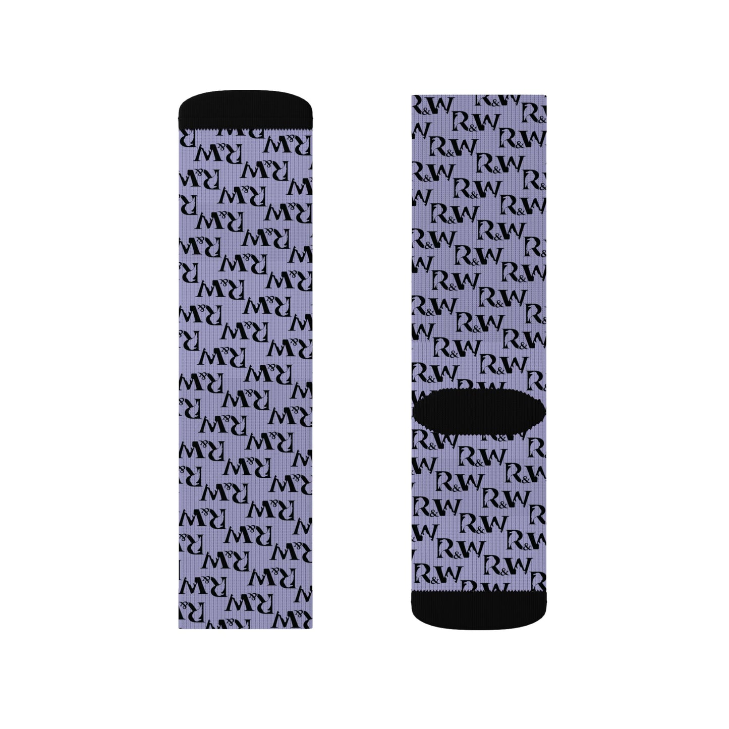 Monogram Pattern Socks — Amore II Crew Socks
