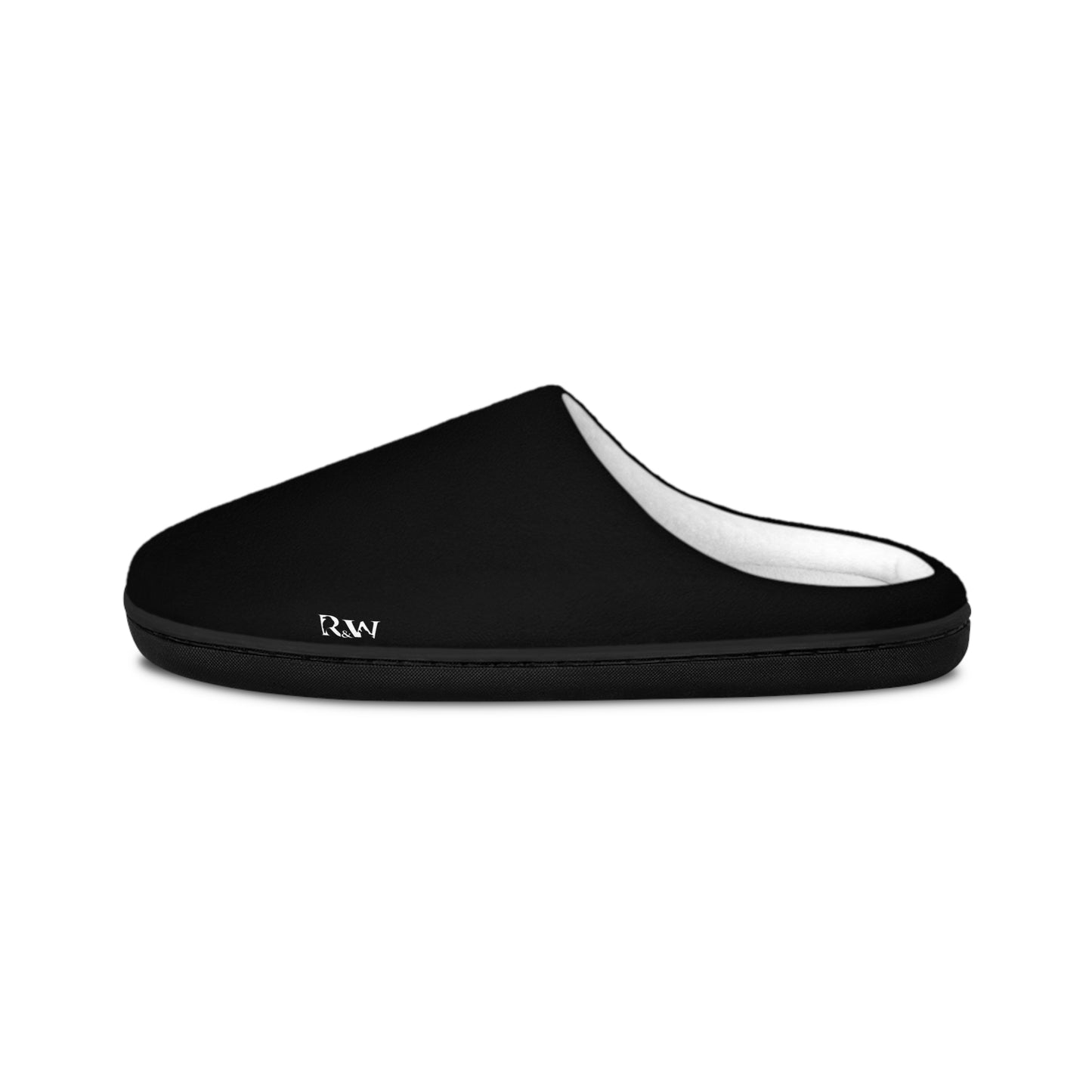 Indoor Slippers — Tarmac Black Small Logo Cozy House Shoes for Women