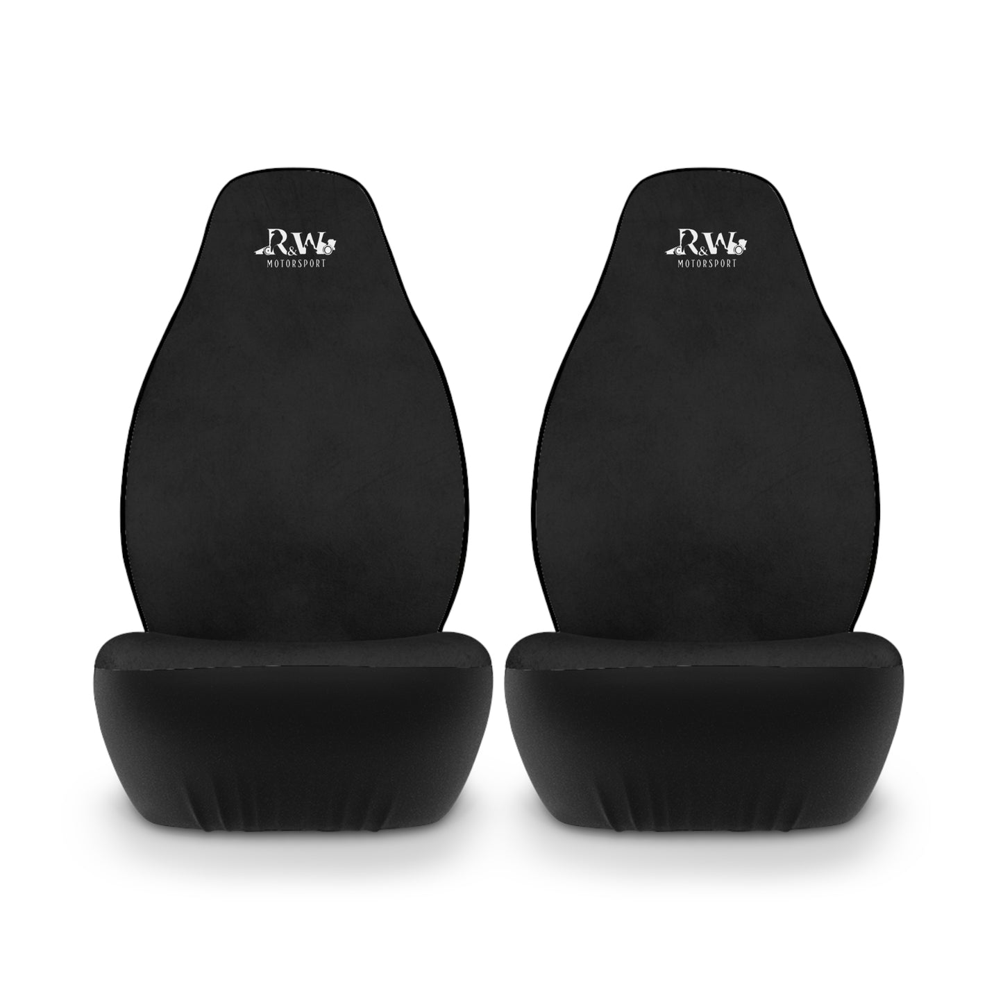 R&W Motorsport Car Seat Covers — Universal Front Seat Protectors Tarmac Black