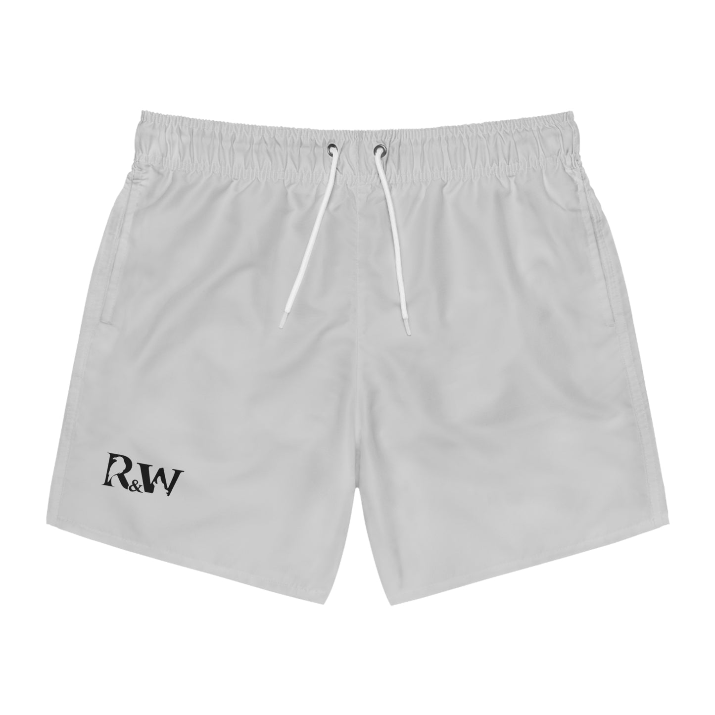 Mens Minimal Logo Swim Trunks — Wolf Grey