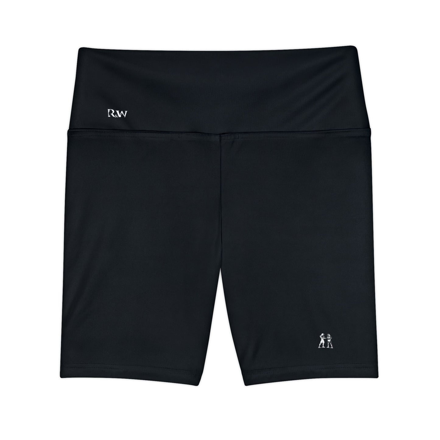 Women's Tarmac Black High-Waist Workout Shorts — Minimal Fitness Biker Shorts
