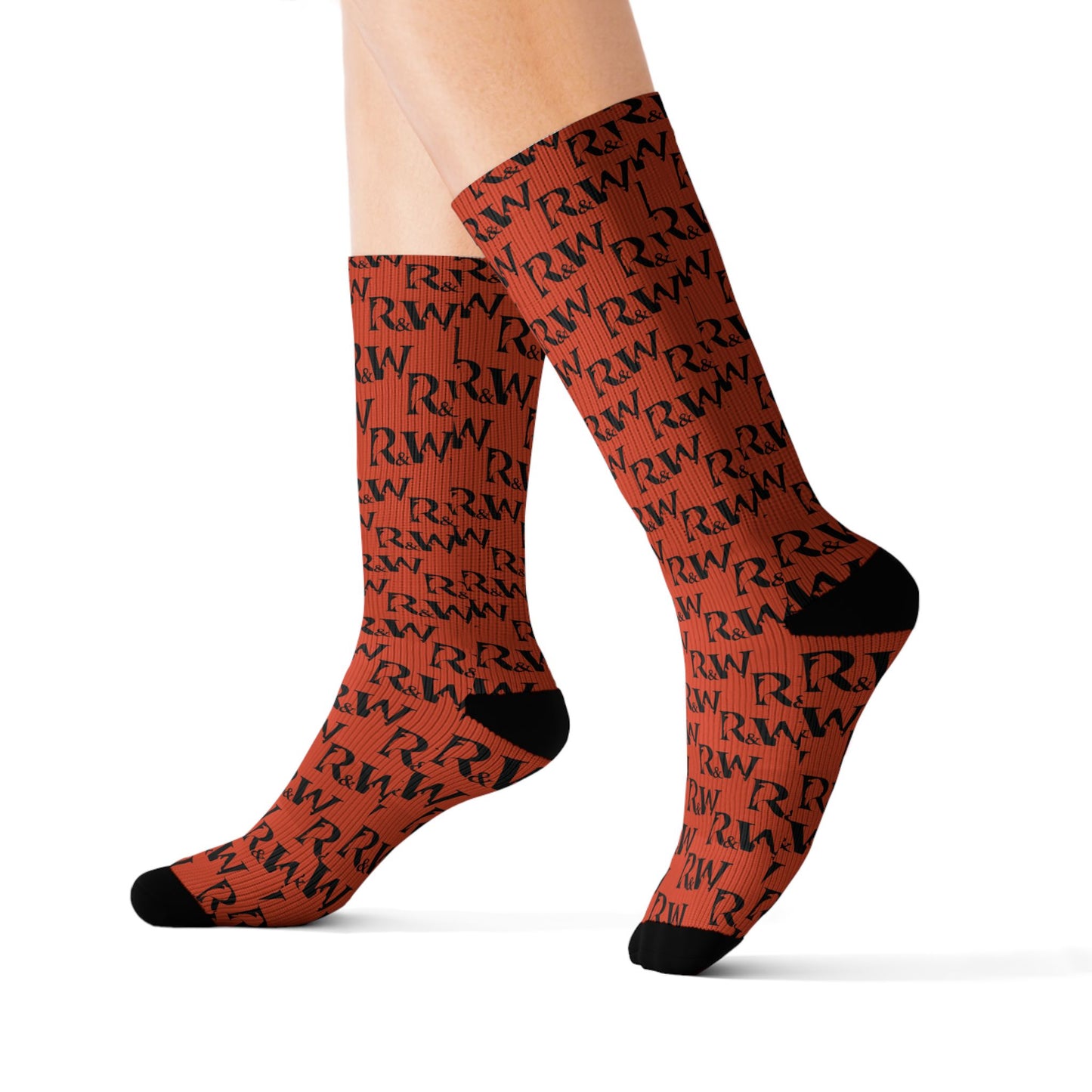 Monogram Pattern Socks — Rojo Rugiente I Crew Socks