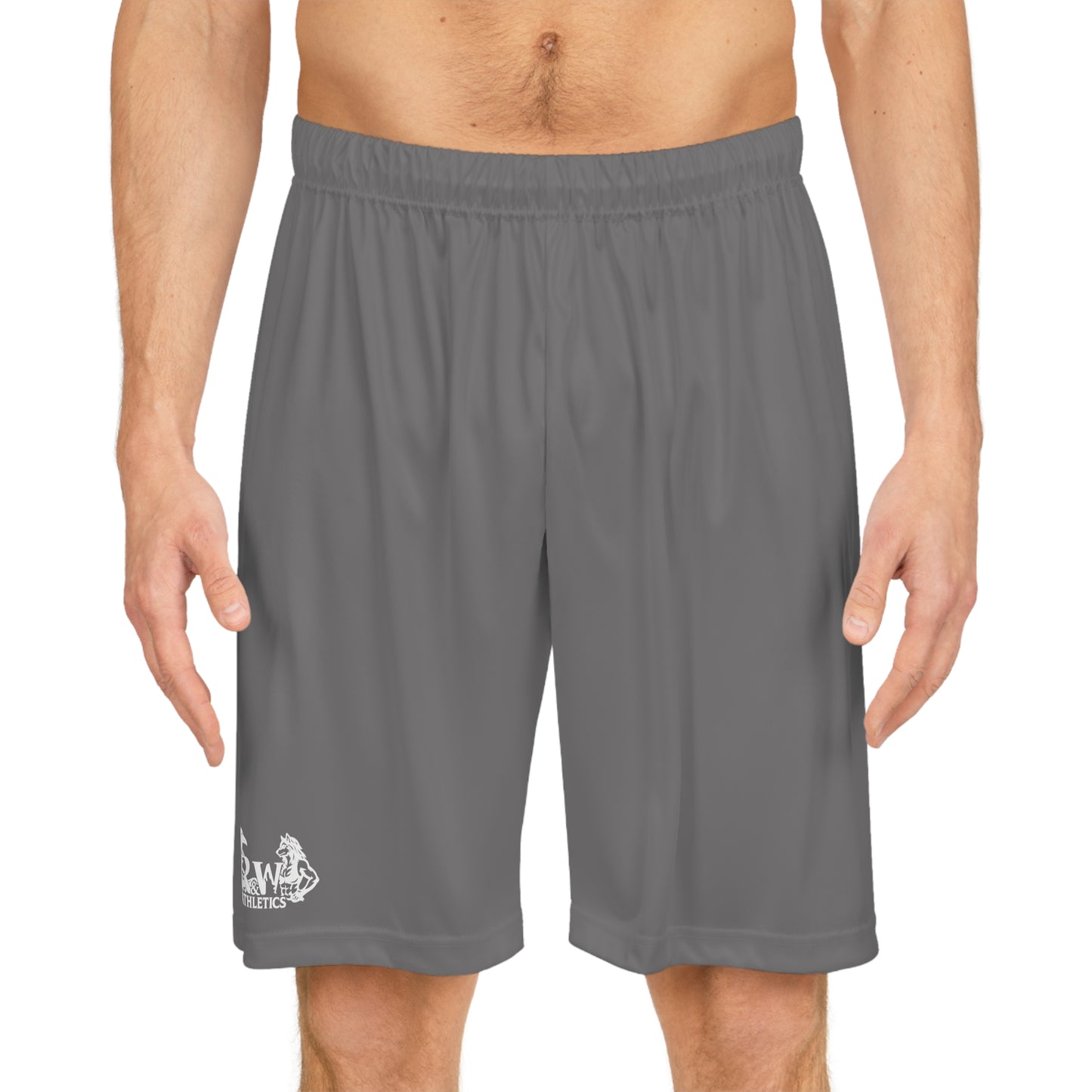 R&W Athletics Teamwork Logo Basketball Shorts—Asphalt Grey