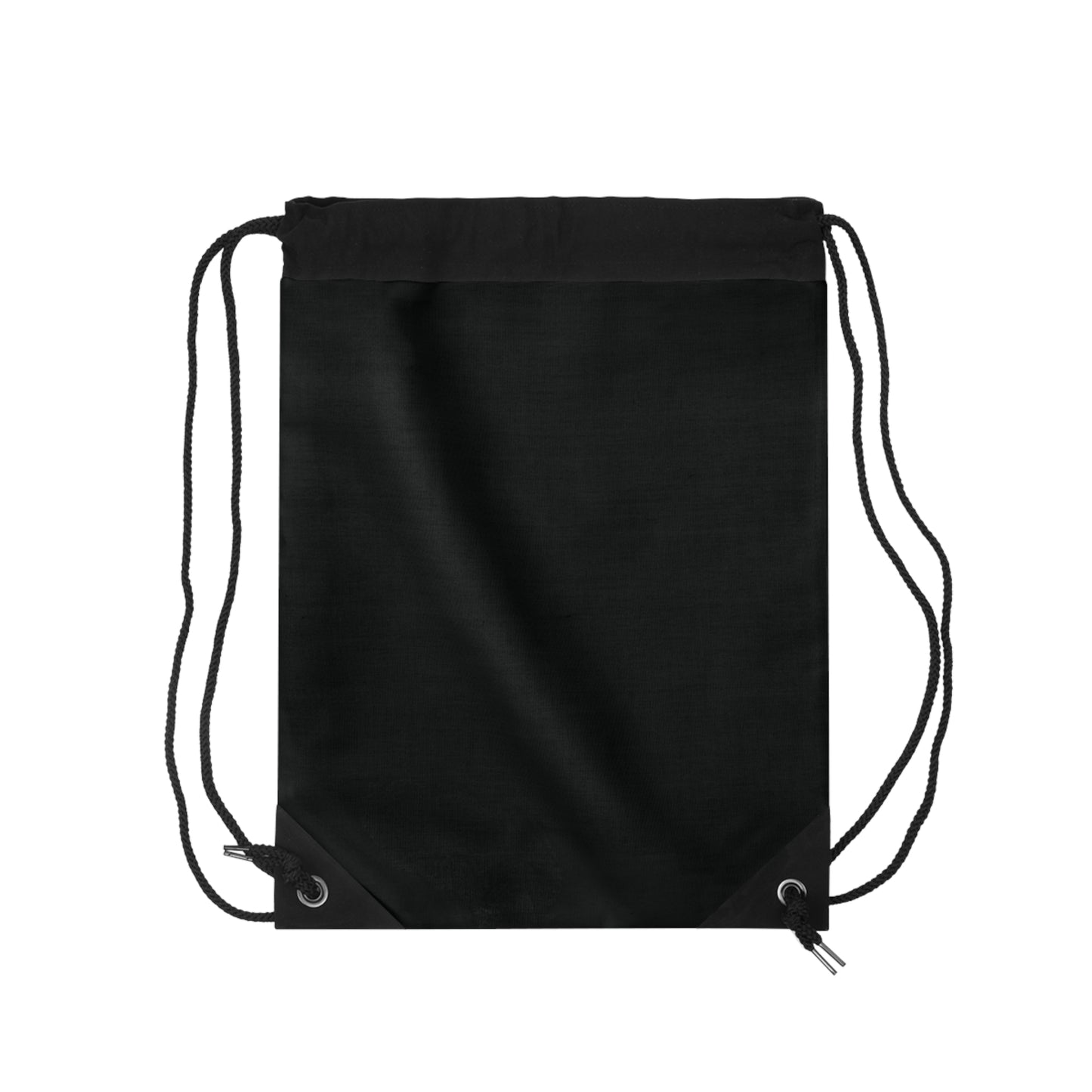Monogram Drawstring Bag — Minimalist Tarmac Black Gym Sack