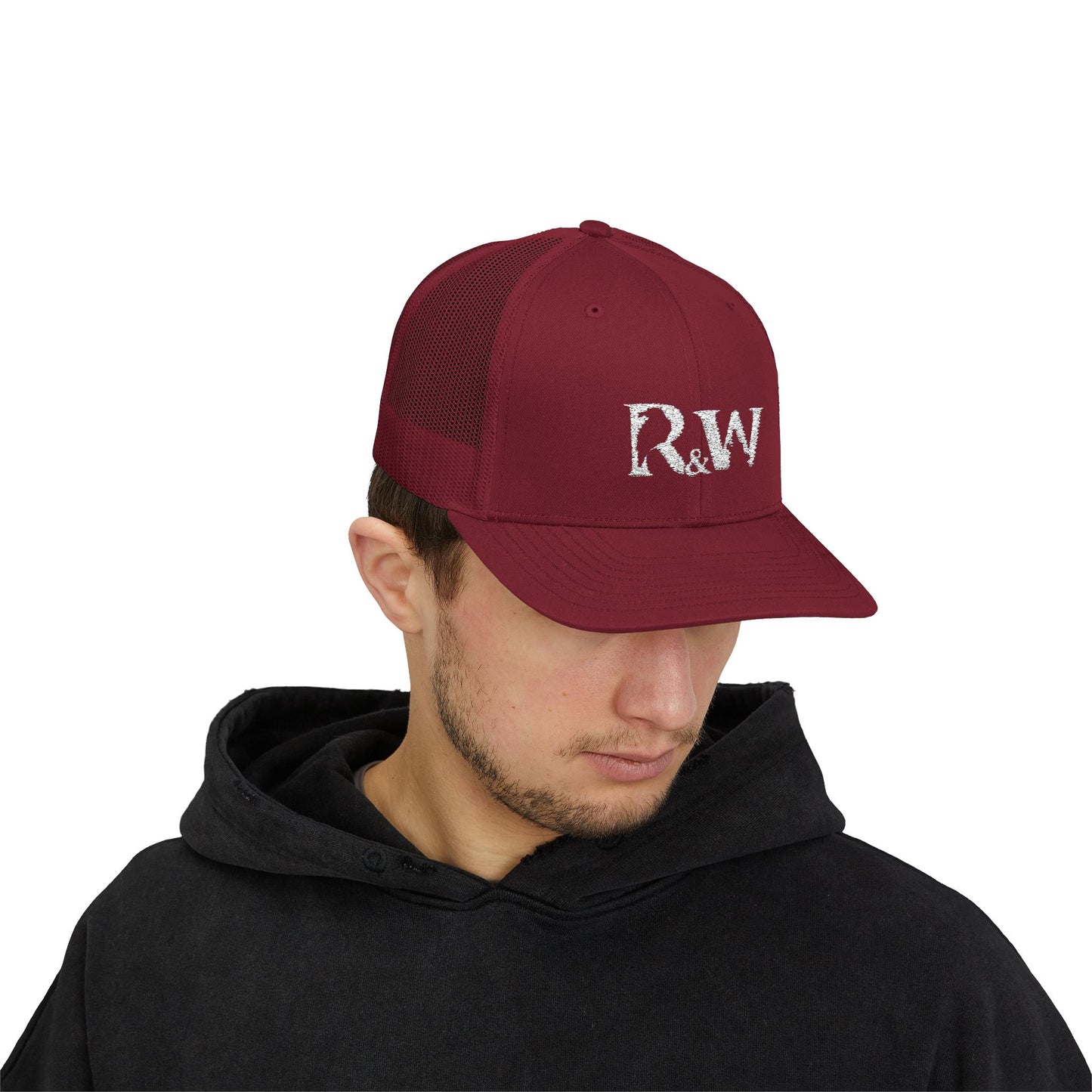 Copy of R&W Athletics Embroidered Mesh Trucker Cap — Vintage Snapback Mesh Hat