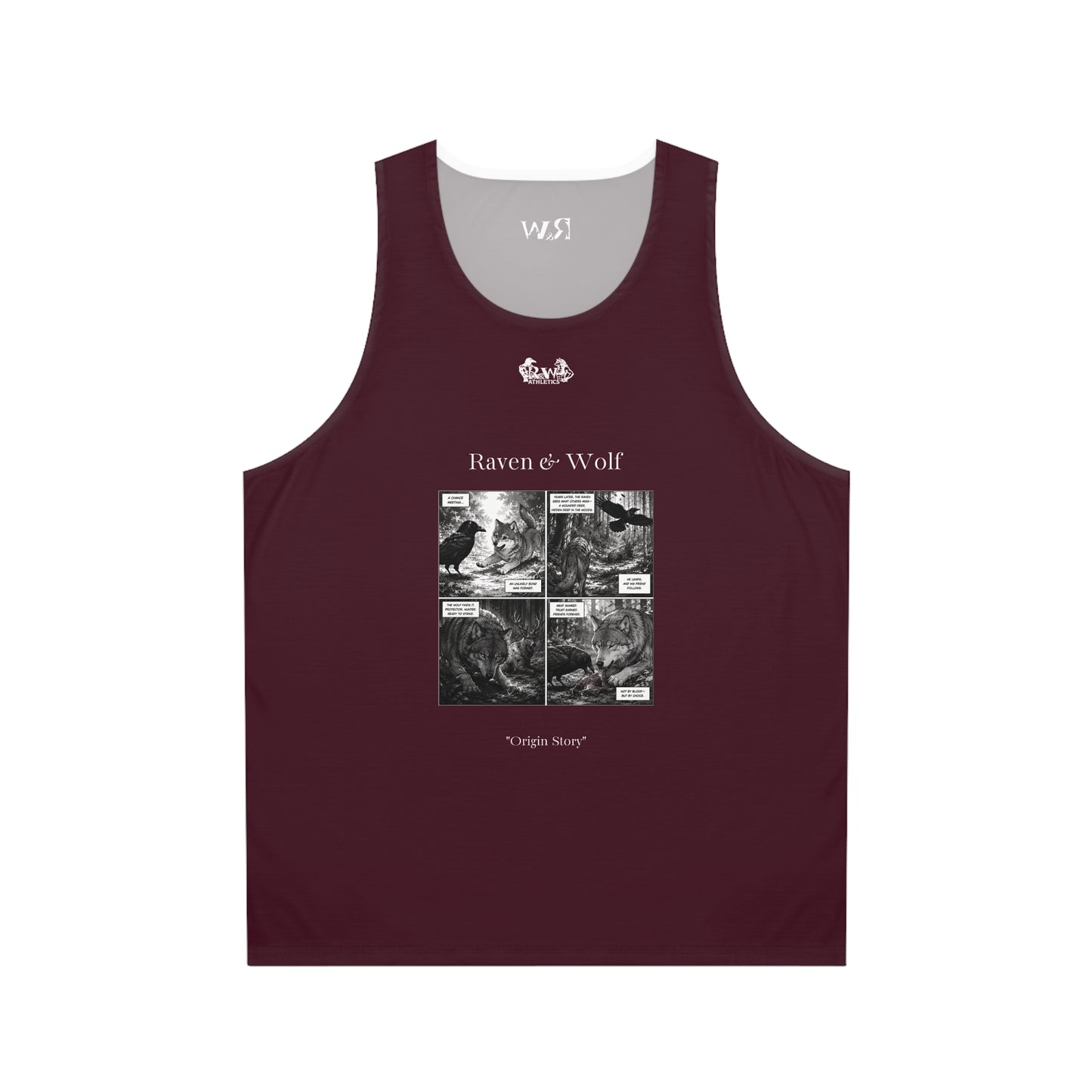 R&W Athletics "Origin Story" Comic-Style Fitness Tank Top — Vino Viejo