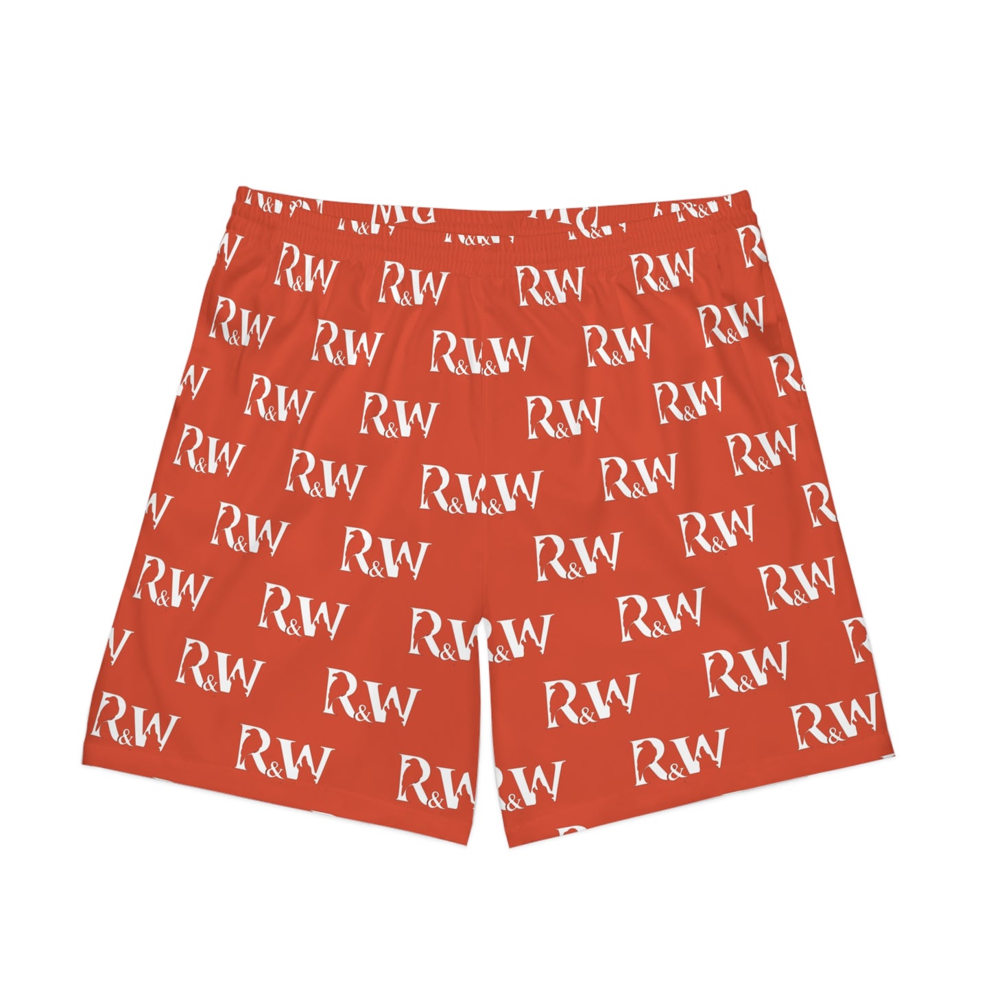 Men's Elastic Beach Shorts (Rojo Rugiente II)