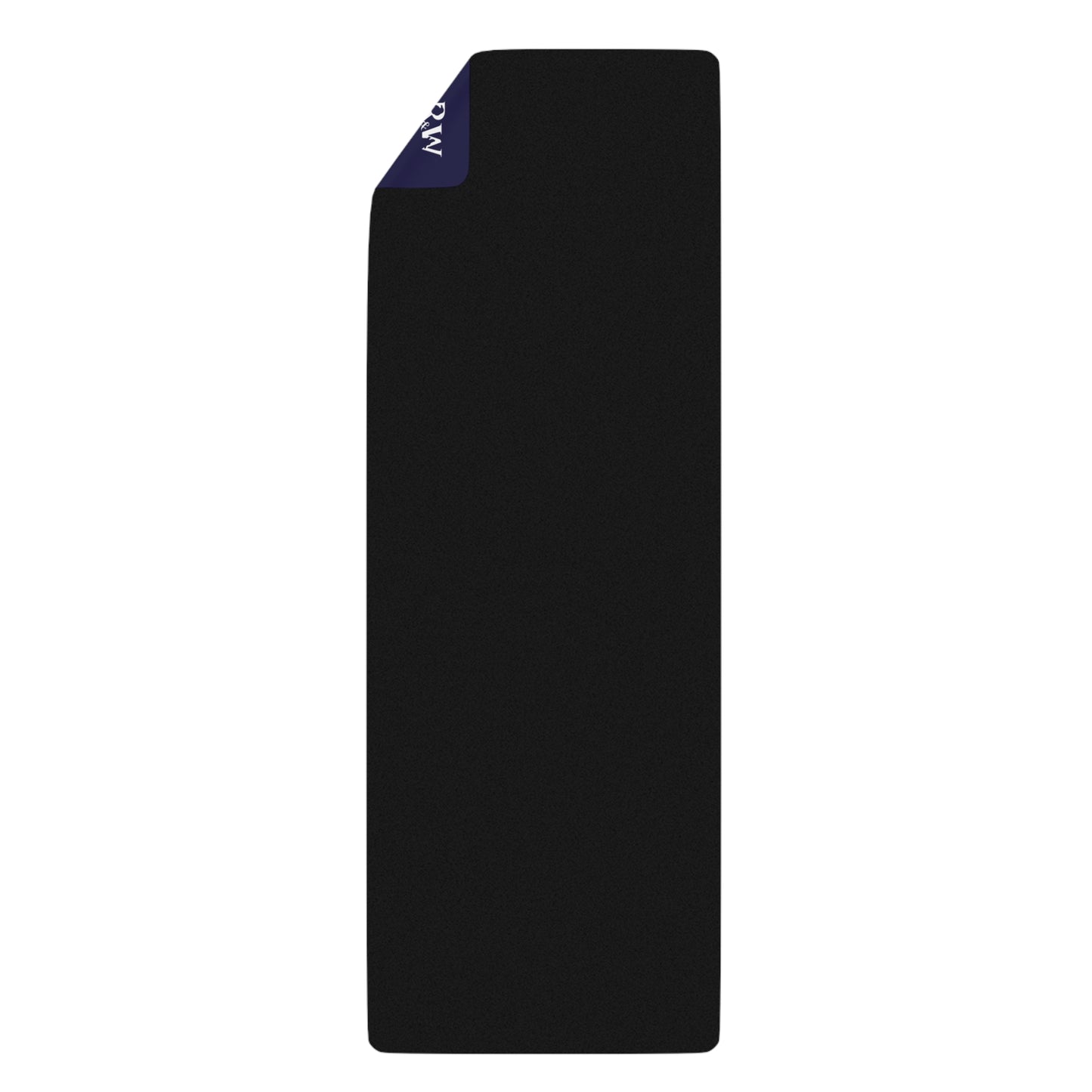 Rubber Yoga Mat — Minimal Noble Navy Monogram Yoga Mat