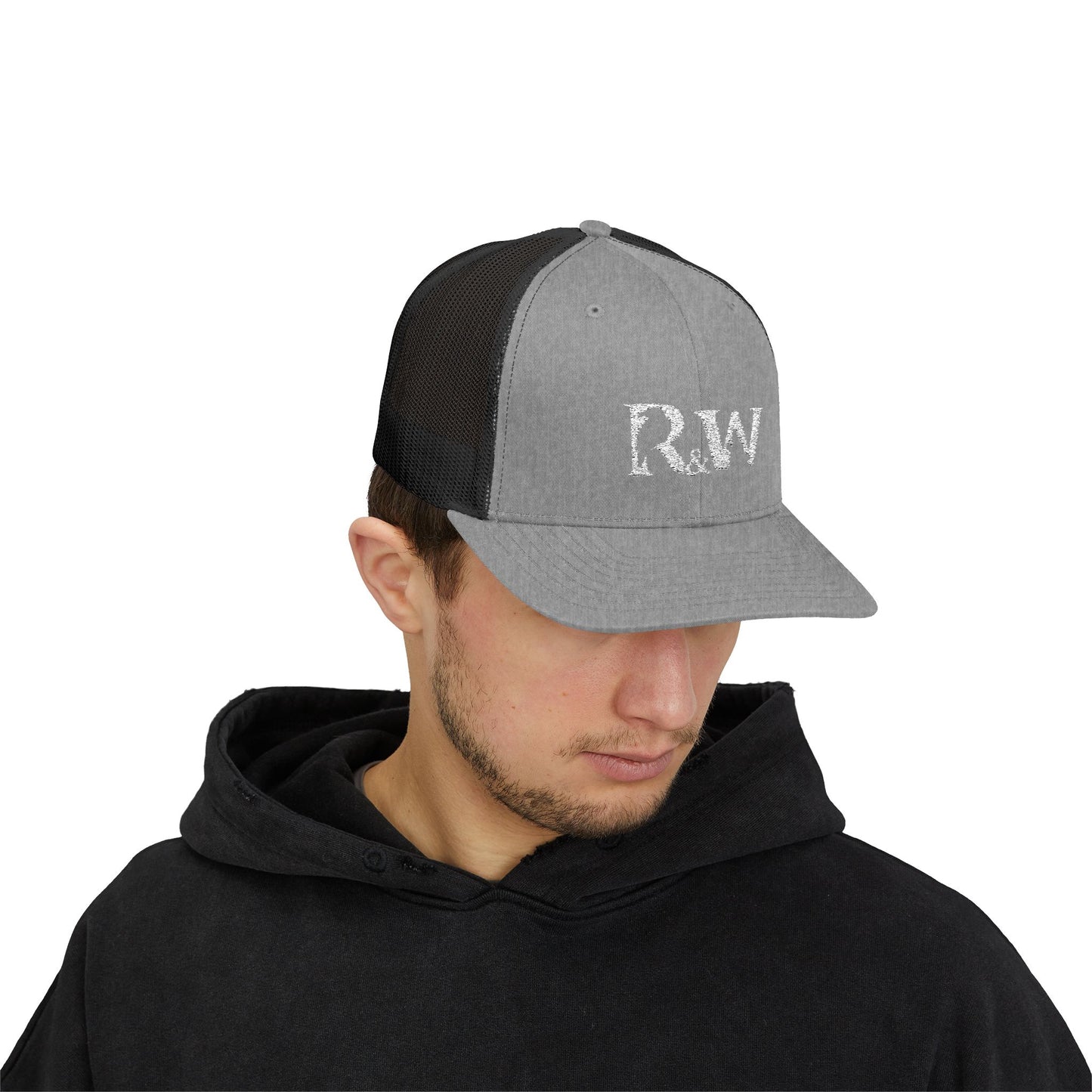 Copy of R&W Athletics Embroidered Mesh Trucker Cap — Vintage Snapback Mesh Hat