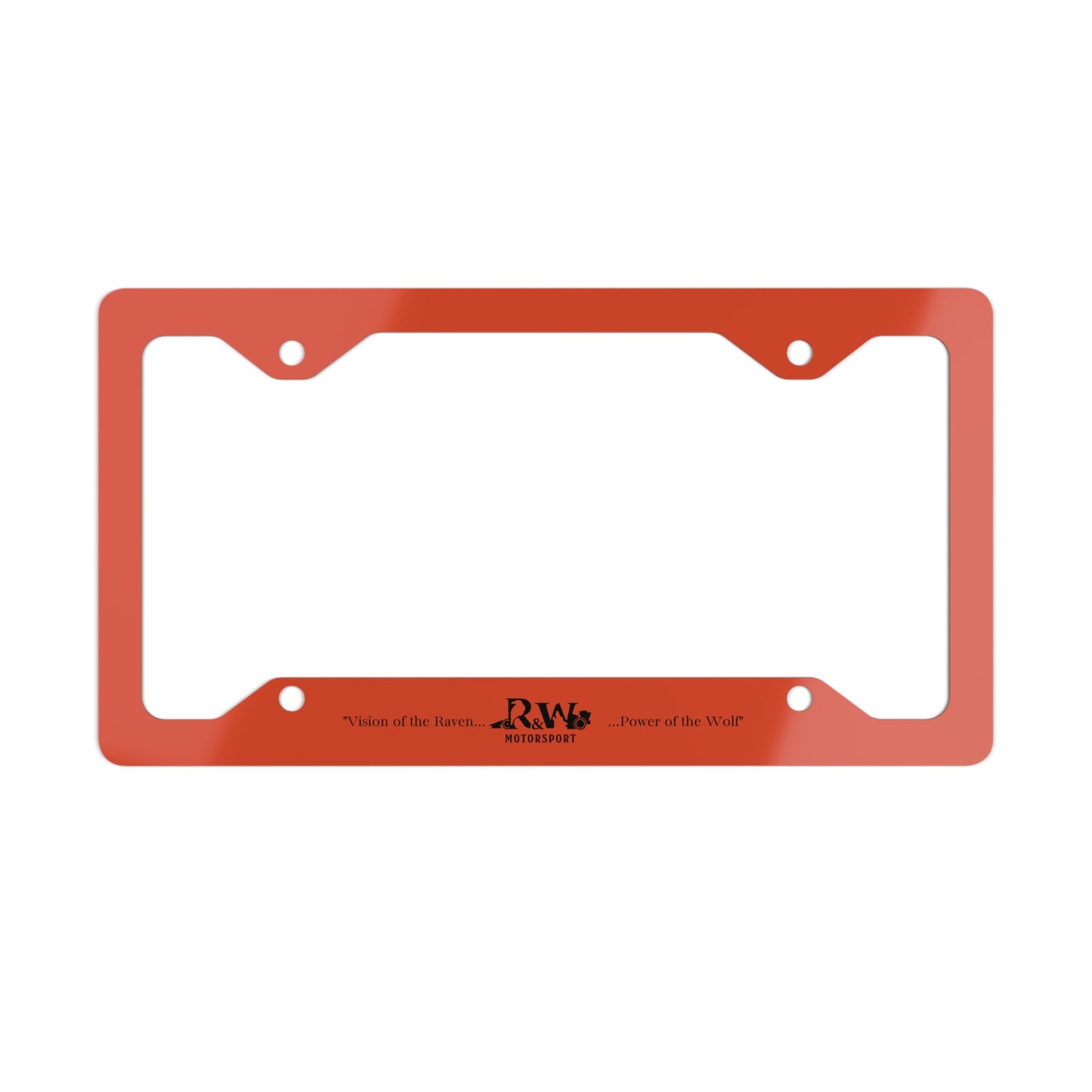 R&W Motorsport License Plate Frame — (Rojo Rugiente I Finish)