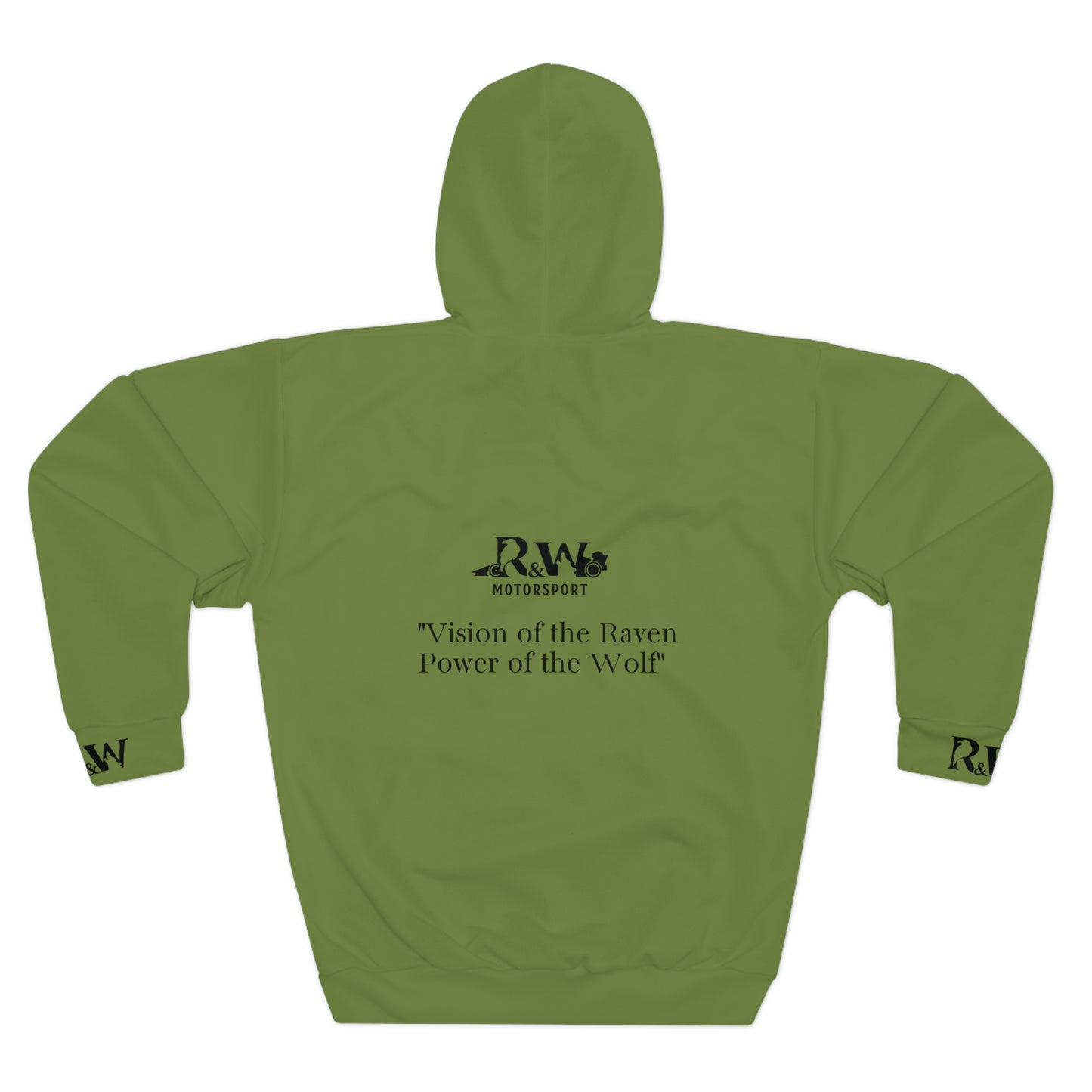 R&W Motorsport Hoodie — R&W 'Vision of the Raven, Power of the Wolf' Racing Pullover (Tomillo Tranquilo)