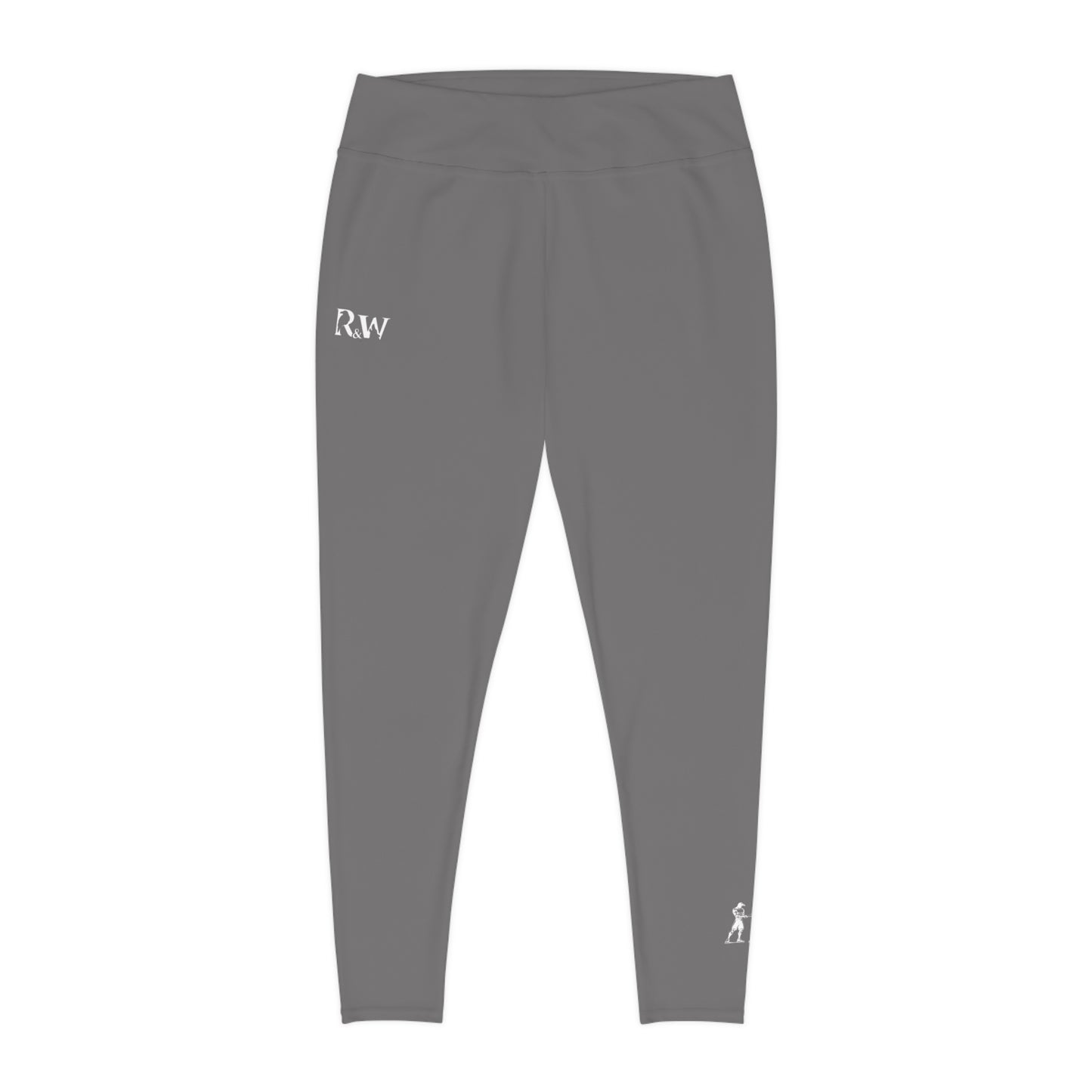 R&W Women's Plus Size Leggings — Minimalist Logo Asphalt Grey