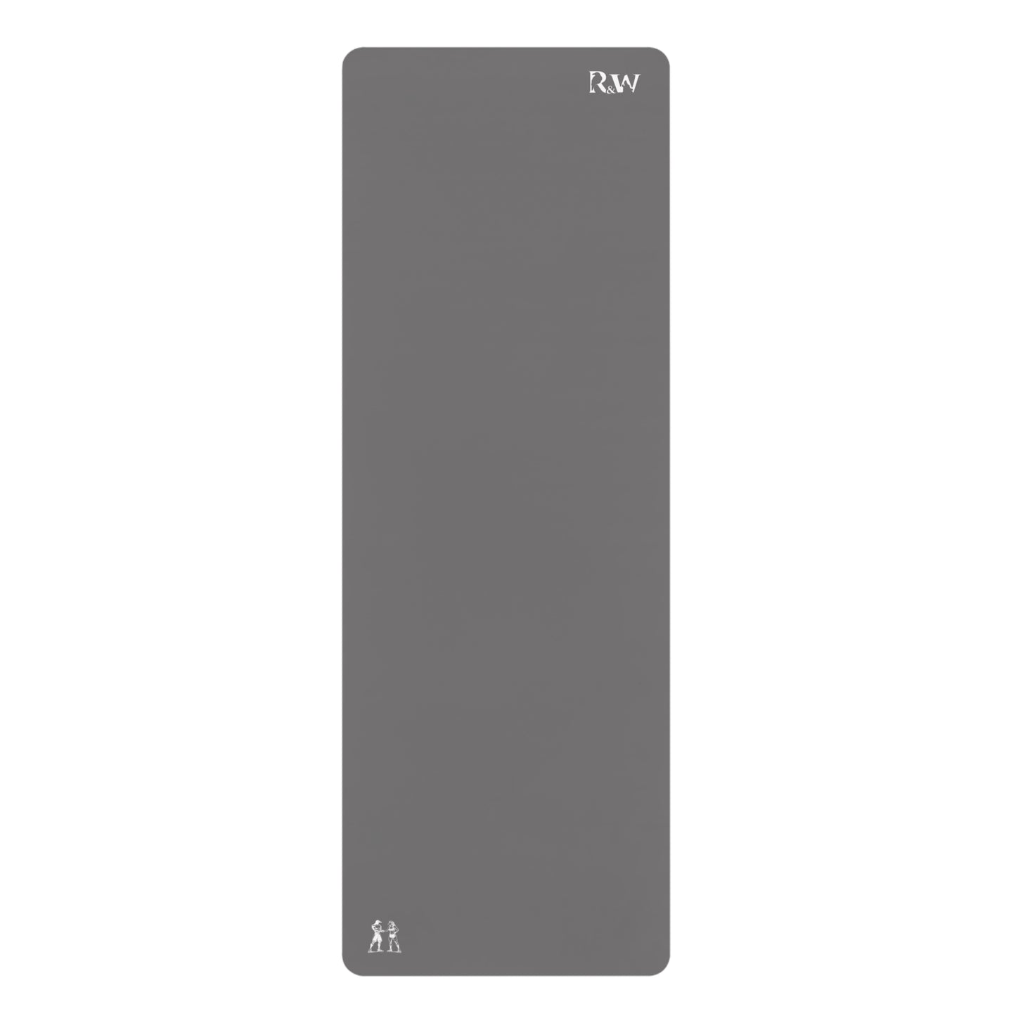 Rubber Yoga Mat — Minimal Asphalt Grey Monogram Yoga Mat