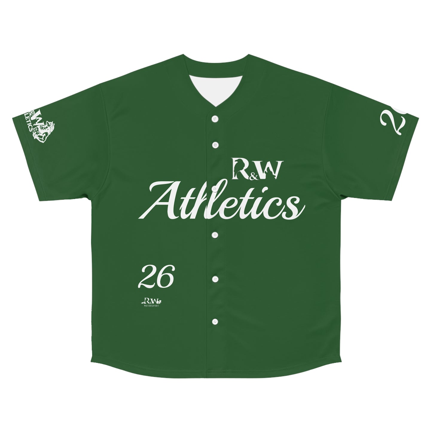R&W Athletics Men's "Opening Day" Baseball Jersey — ***Verde Valiosa Motorsport Edition***