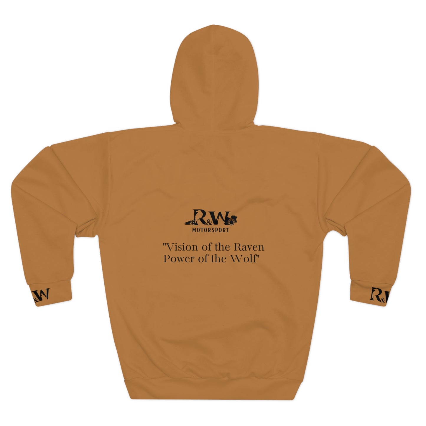 R&W Motorsport Hoodie — R&W 'Vision of the Raven, Power of the Wolf' Racing Pullover (Cuero Cómodo)