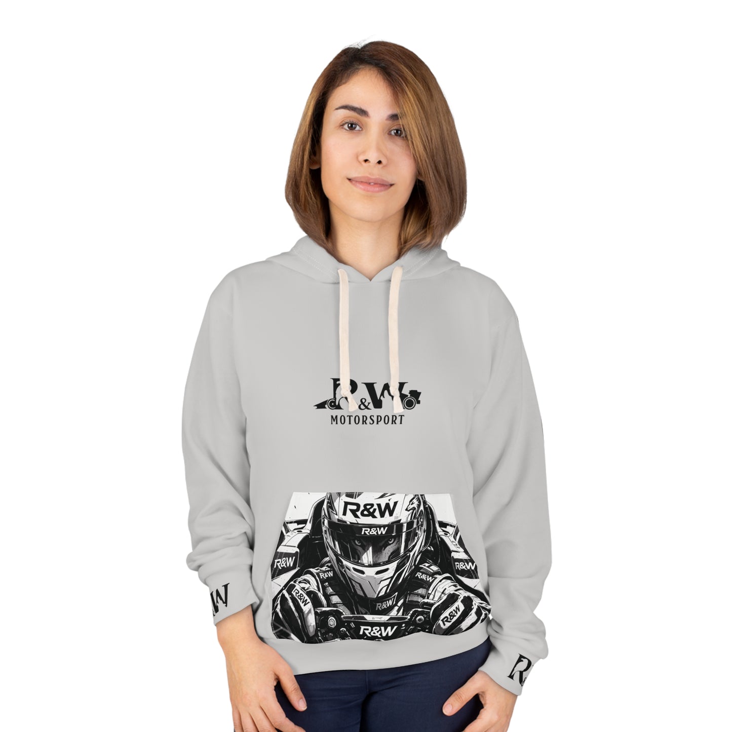 R&W Motorsport Hoodie — R&W 'Vision of the Raven, Power of the Wolf' Racing Pullover (Wolf Grey)