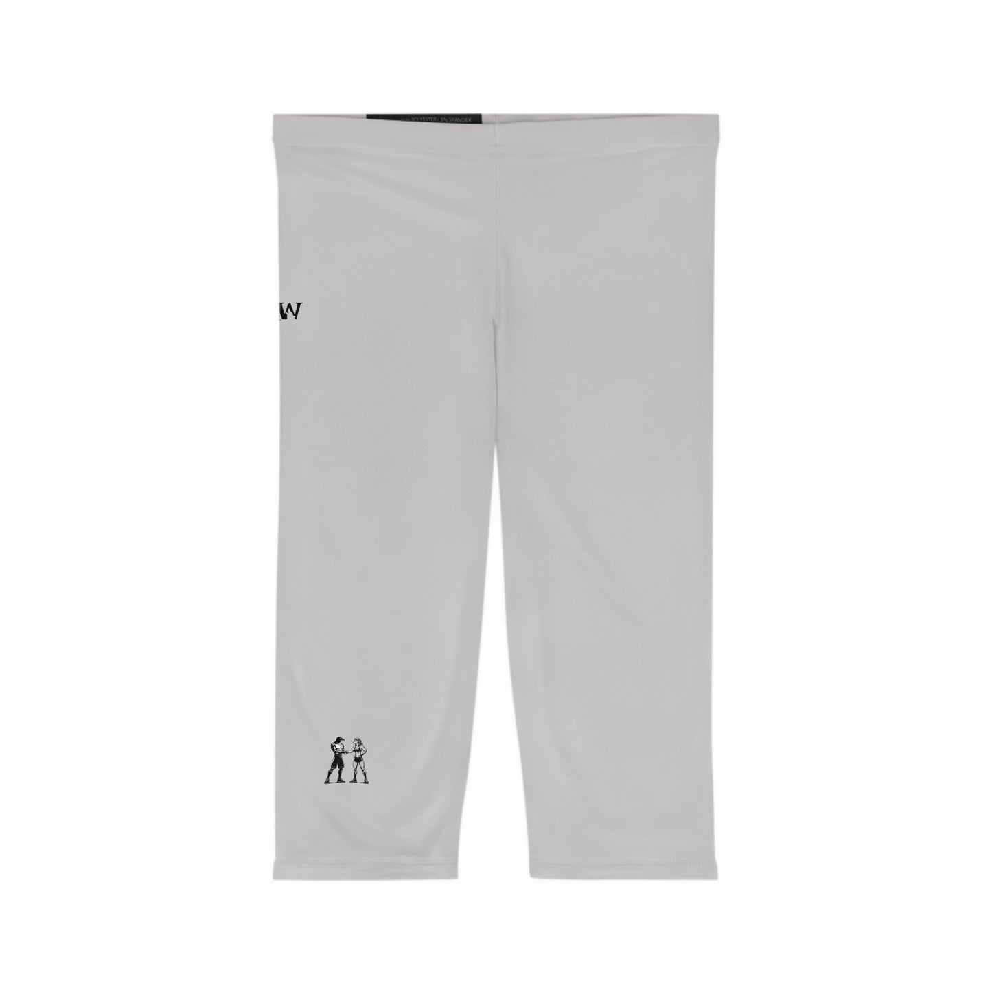 R&W Women's Capri Leggings — Minimalist Logo Wolf Grey