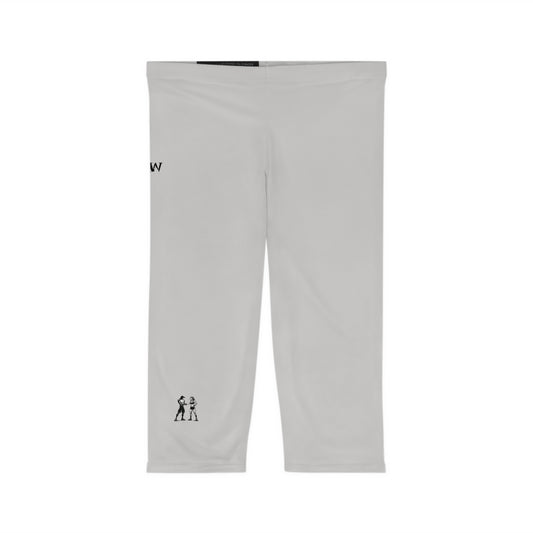 R&W Women's Capri Leggings — Minimalist Logo Wolf Grey