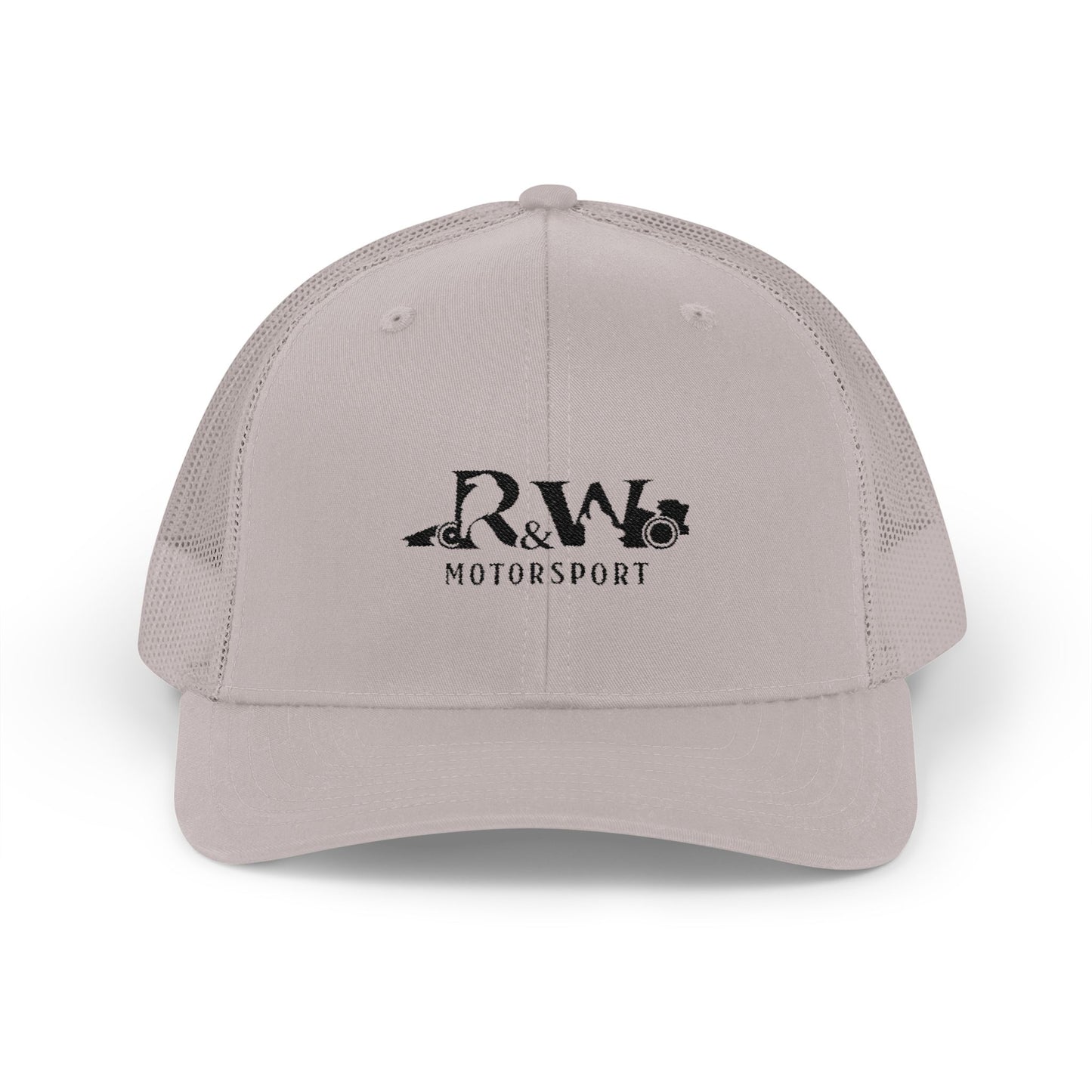 R&W Motorsport Embroidered Mesh Trucker Cap — Vintage Snapback Mesh Hat