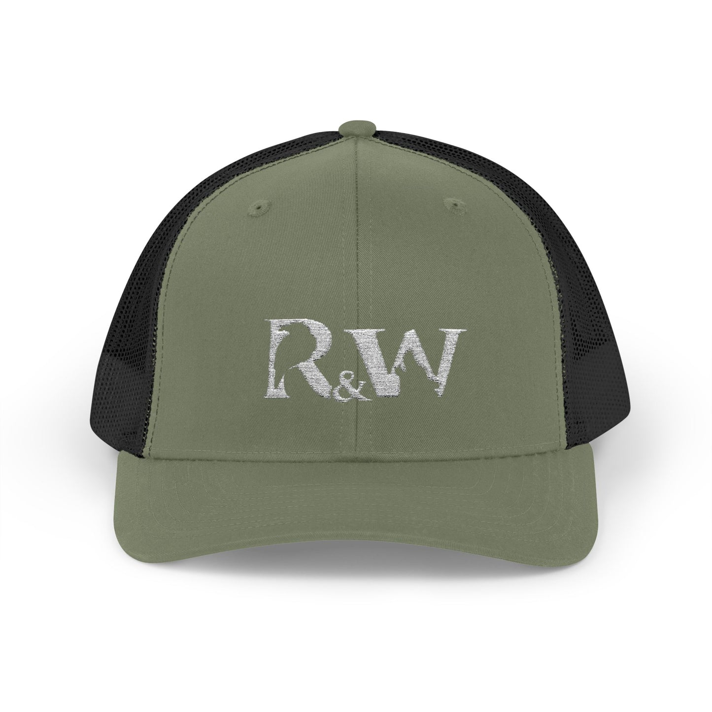 Copy of R&W Athletics Embroidered Mesh Trucker Cap — Vintage Snapback Mesh Hat