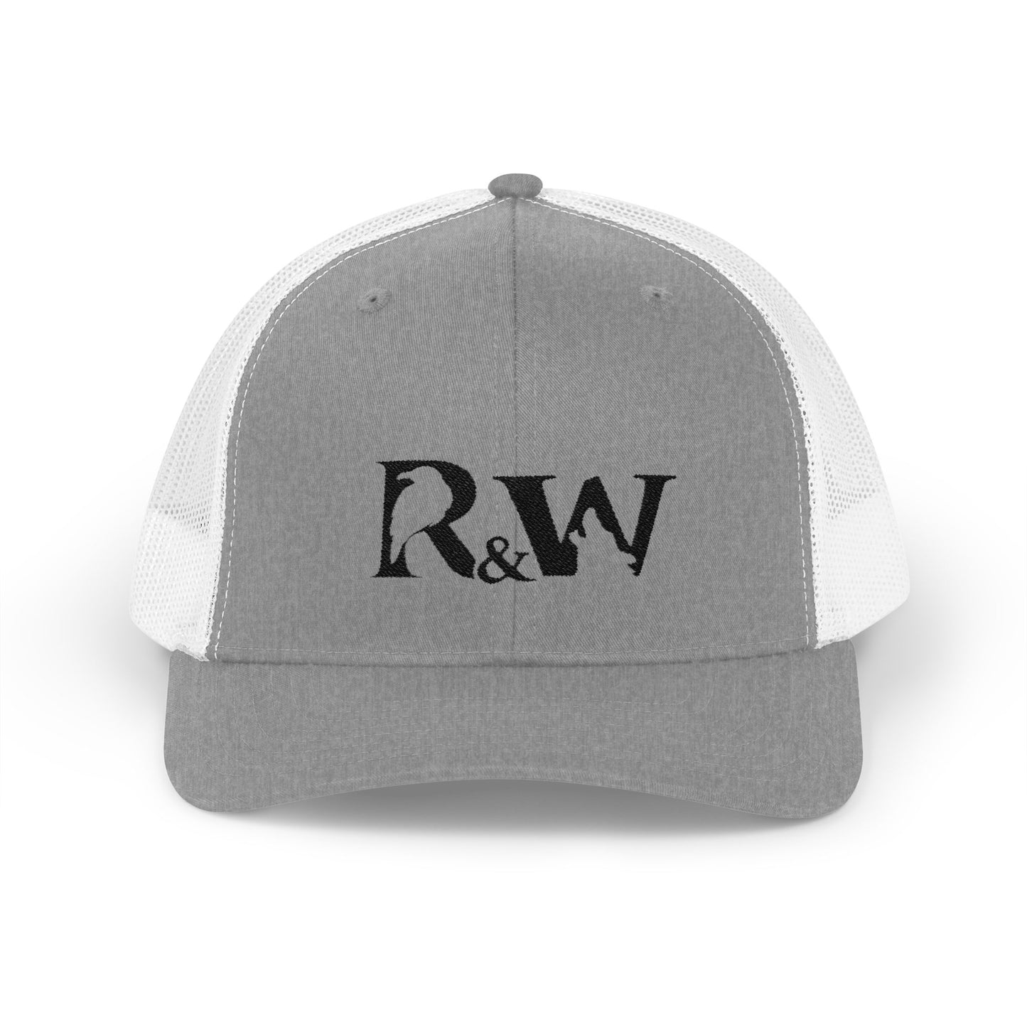 R&W Athletics Embroidered Mesh Trucker Cap — Vintage Snapback Mesh Hat