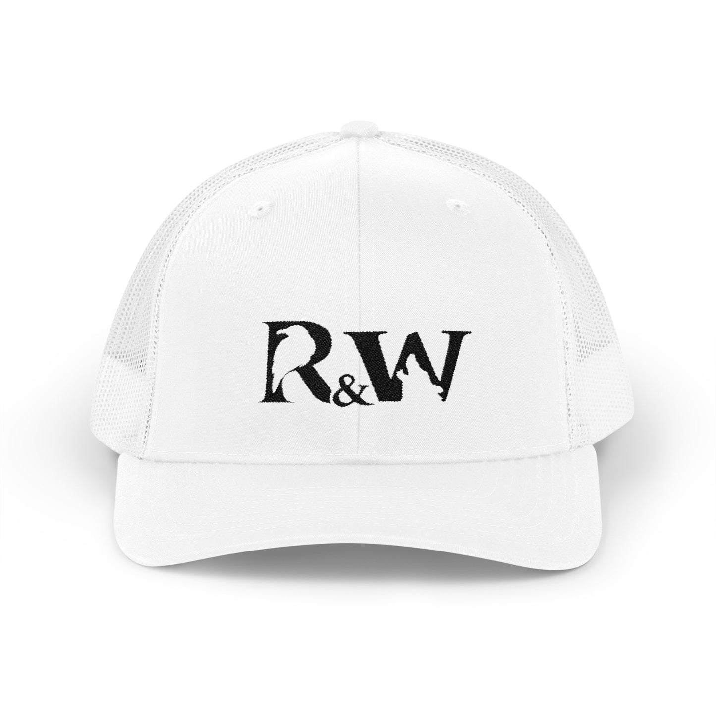 R&W Athletics Embroidered Mesh Trucker Cap — Vintage Snapback Mesh Hat