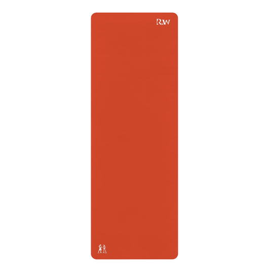 Rubber Yoga Mat — Minimal Rojo Rugiente II Monogram Yoga Mat