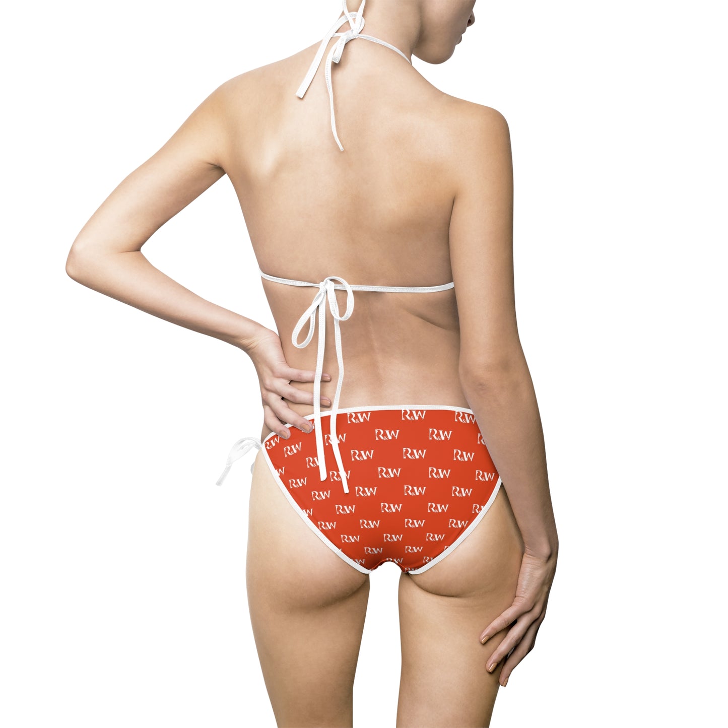 R&W Pattern Bikini Swimsuit - Rojo Rugiente II