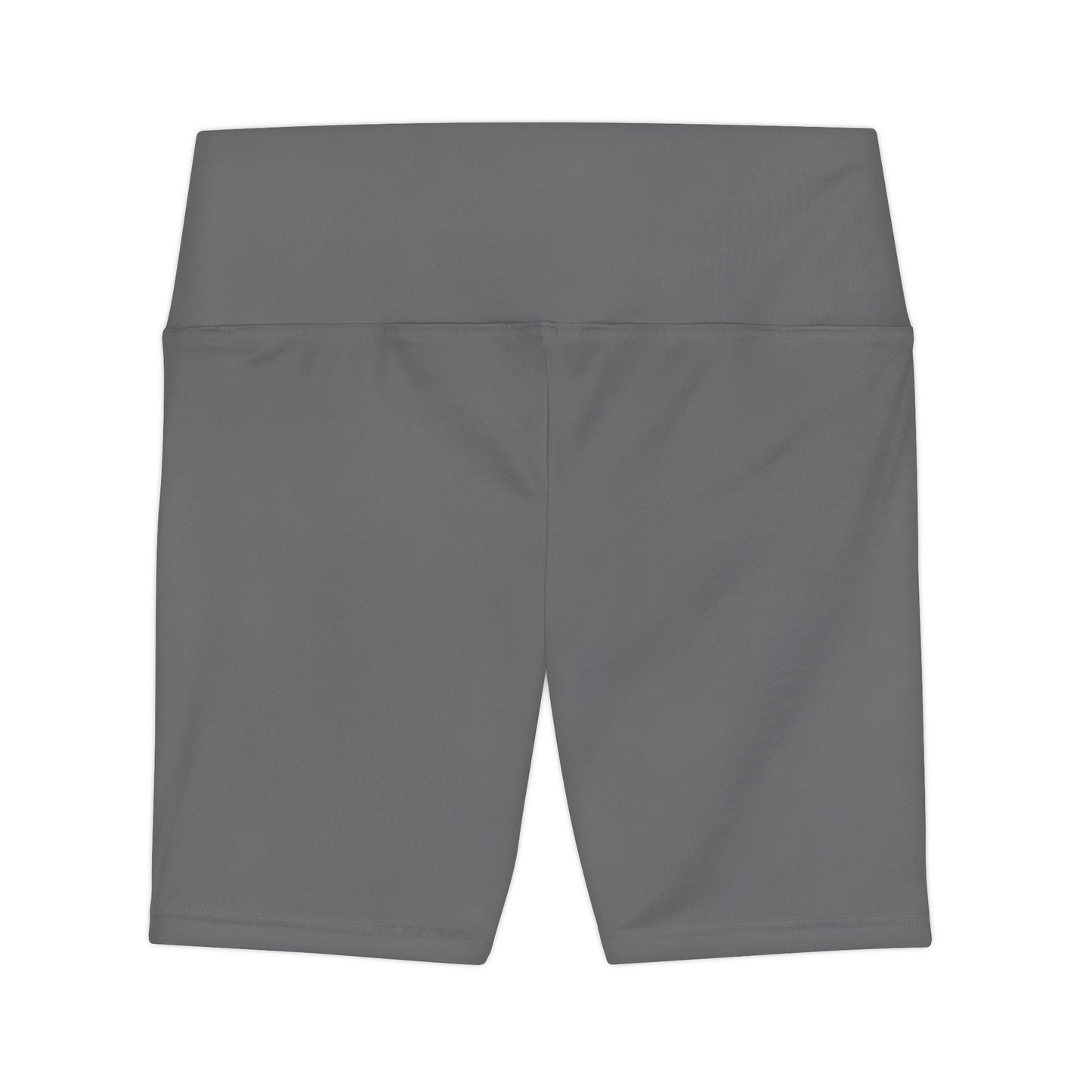 Women's Asphalt Grey High-Waist Workout Shorts — Minimal Fitness Biker Shorts