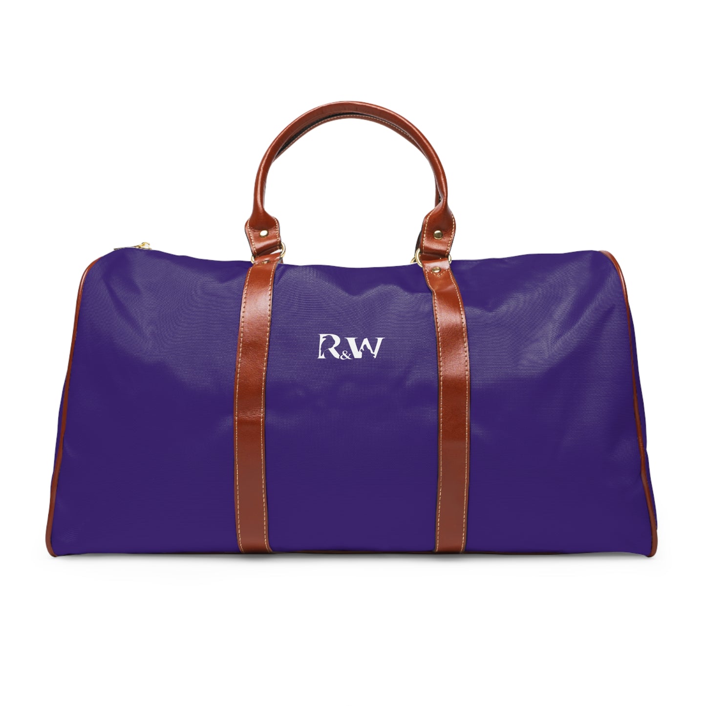 Monogram Waterproof Travel Duffle Bag – Raven with Brown Trim