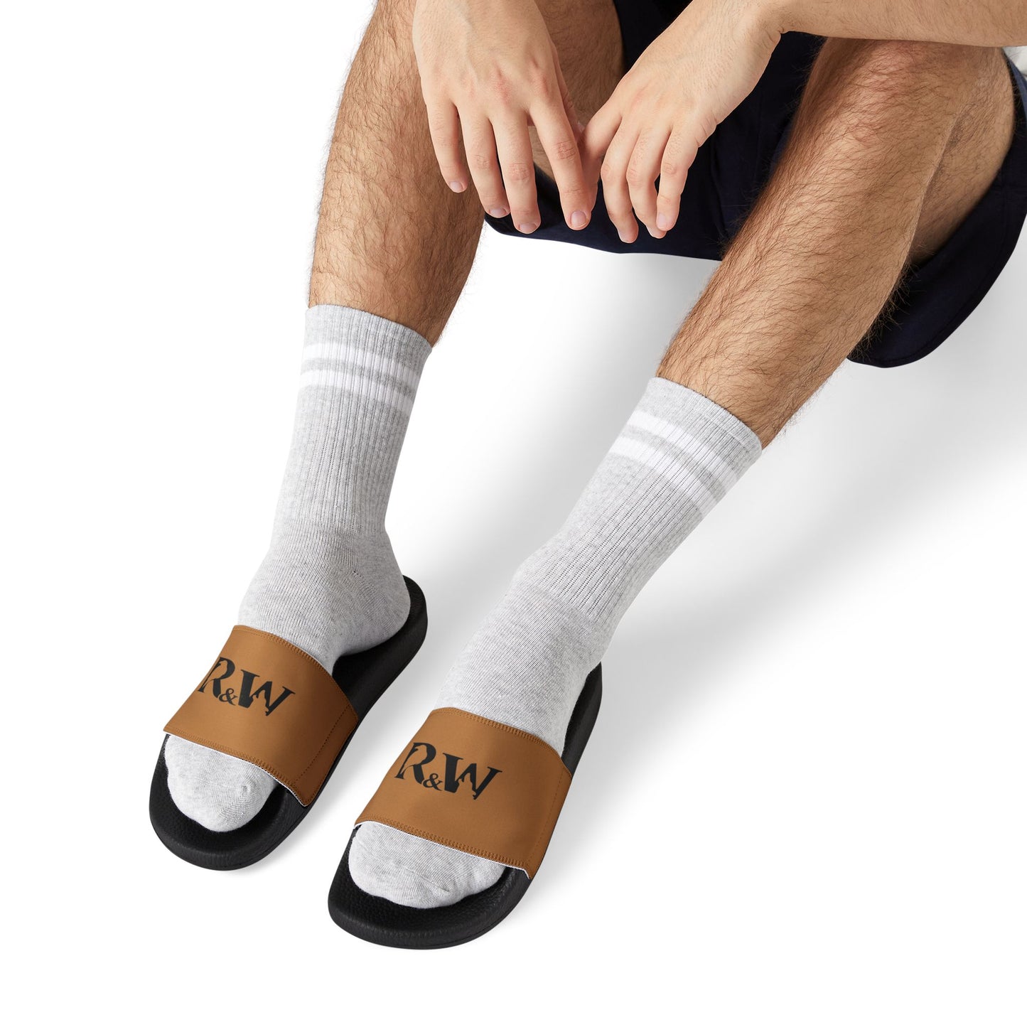 R&W Men's Slide Sandals — Cuero Cómodo Casual Pool & Beach Slides