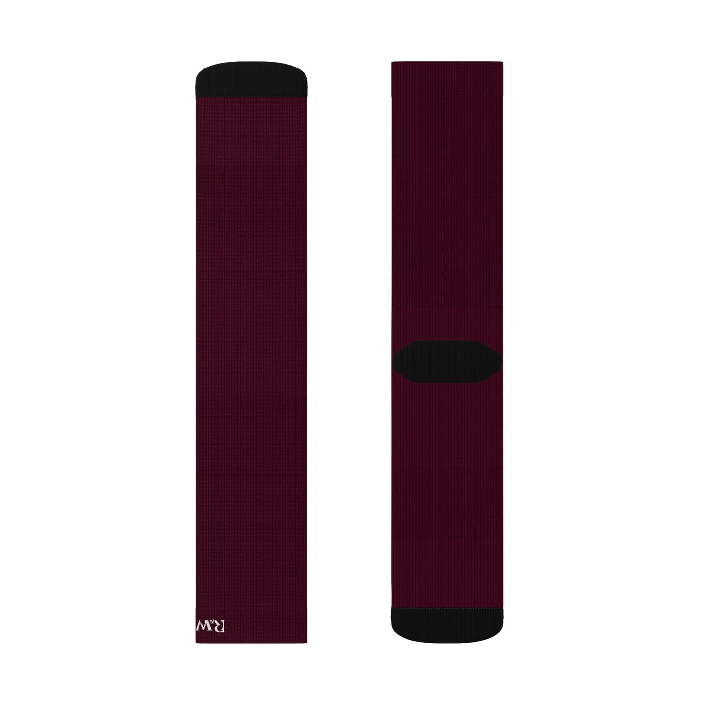 R&W Athletics Small Logo Socks - Vino Viejo