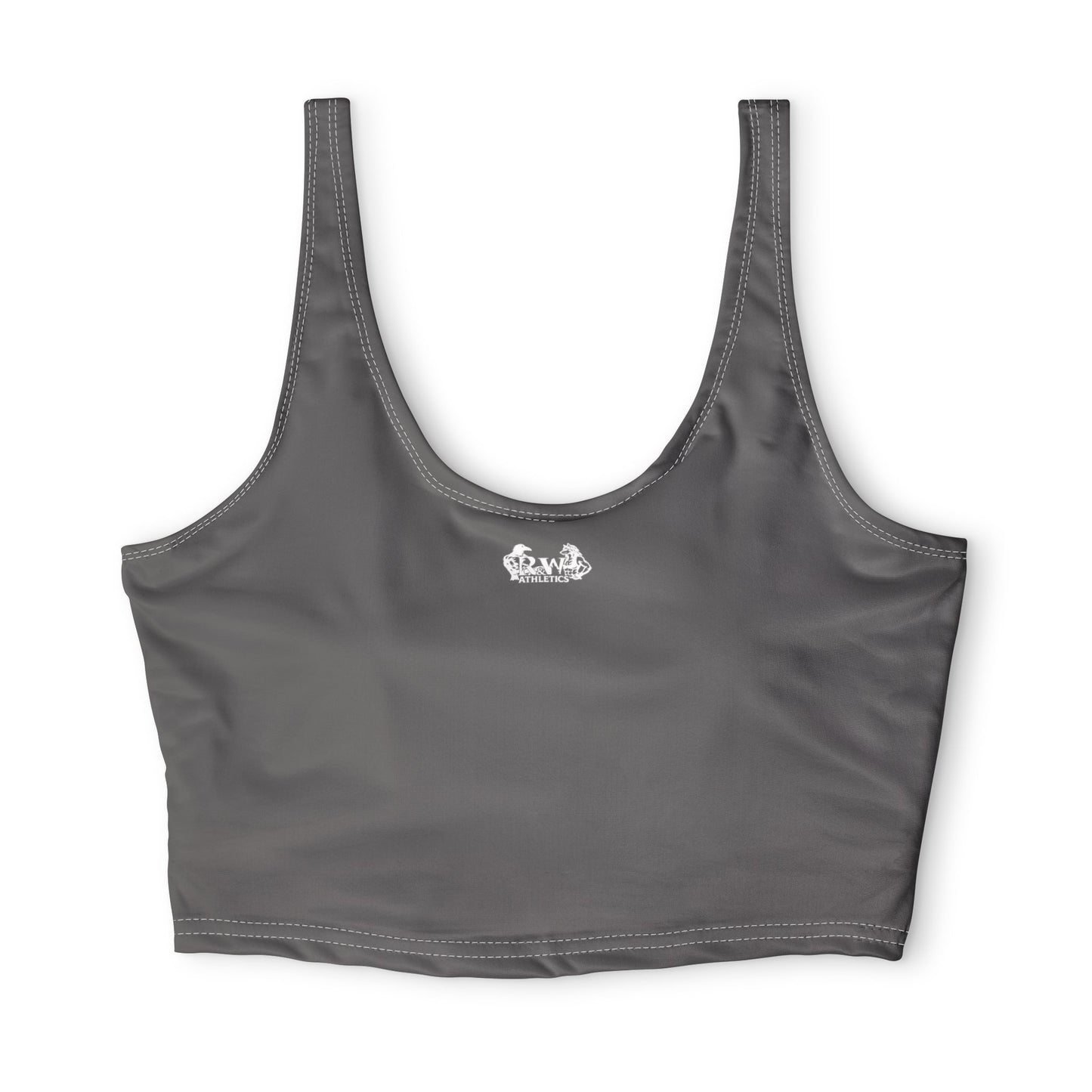 R&W Women's Monogram Sports Bra Athletic top — Asphalt Grey