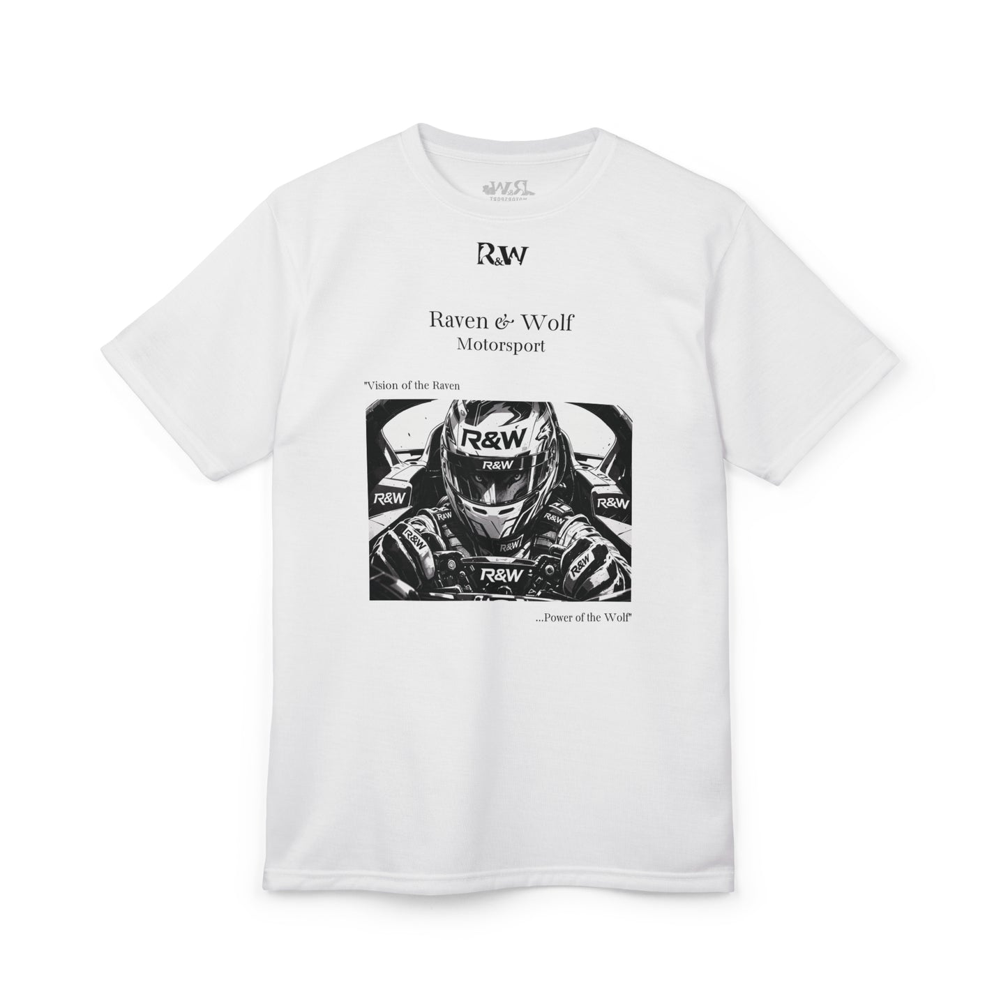 R&W Motorsport "Team Motto" Graphic Tee — Panda Vintage Gothic Comic Panel T-Shirt
