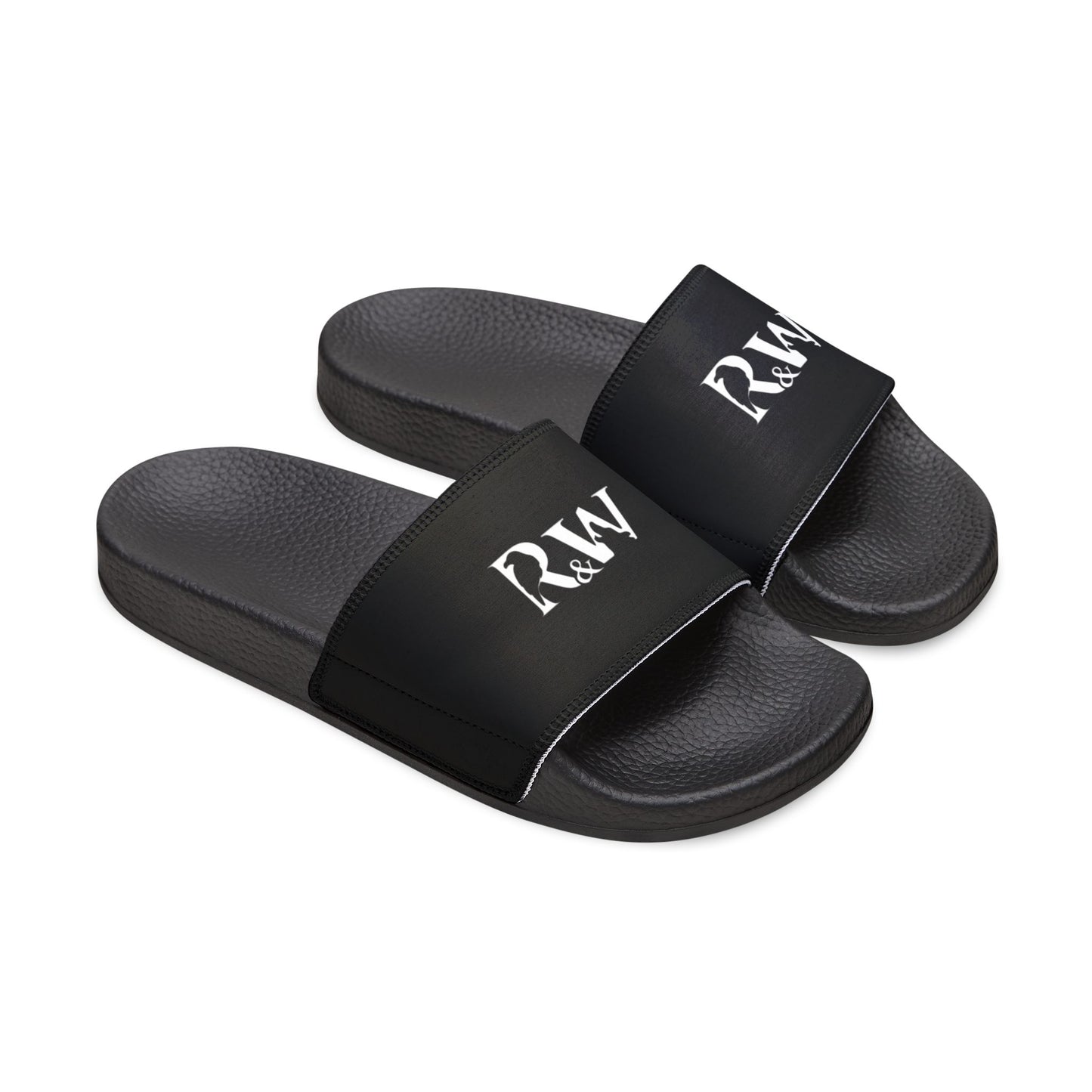 R&W Women's Slide Sandals — Tarmac Black Casual Pool & Beach Slides