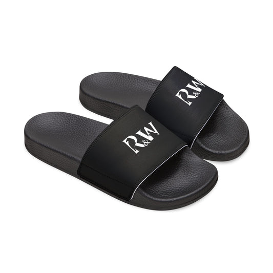 R&W Women's Slide Sandals — Tarmac Black Casual Pool & Beach Slides