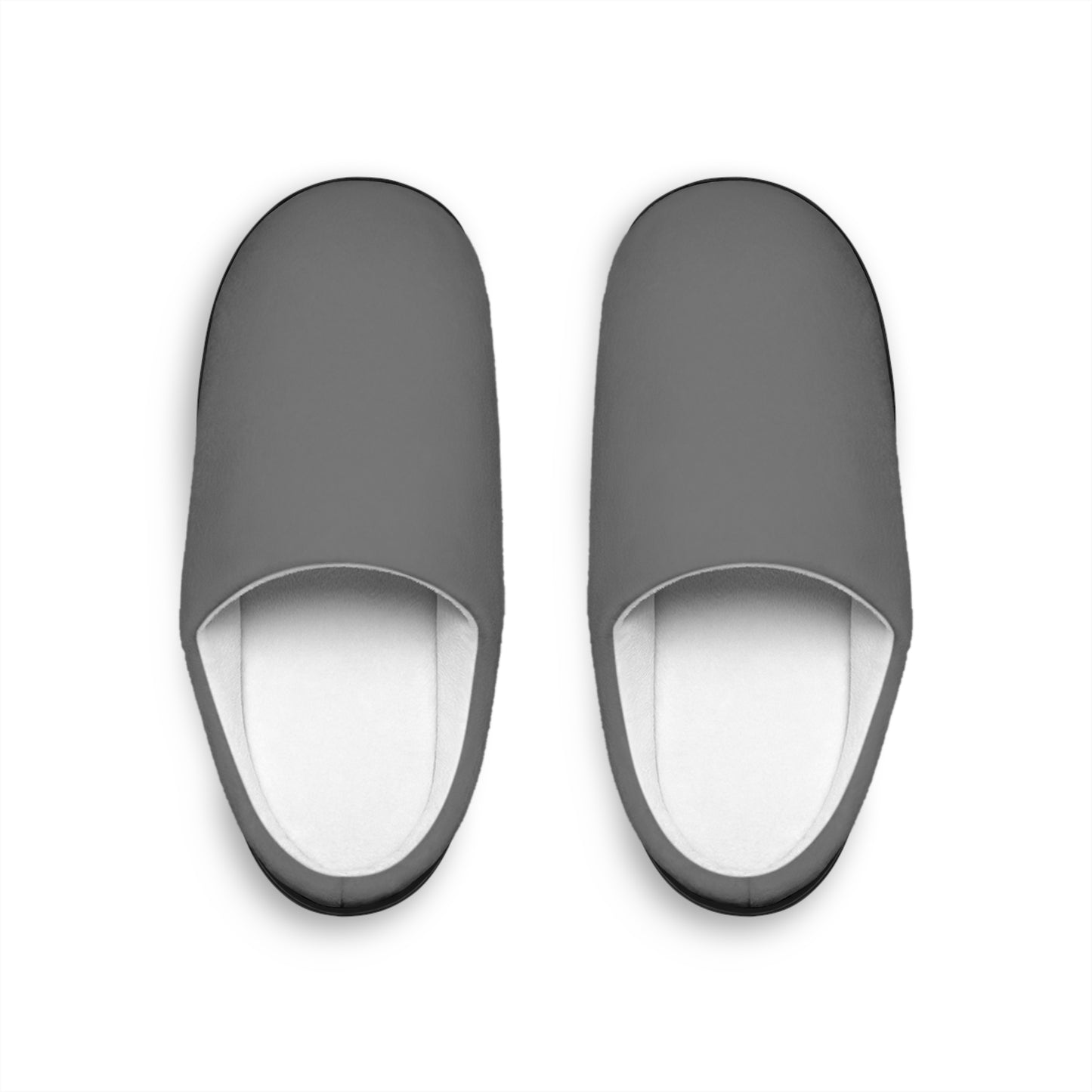Indoor Slippers — Asphalt Grey Small Logo Cozy House Shoes for Women