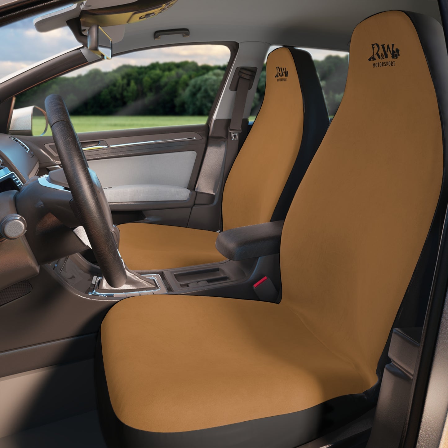 R&W Motorsport Car Seat Covers — Universal Front Seat Protectors - Cuero Cómodo