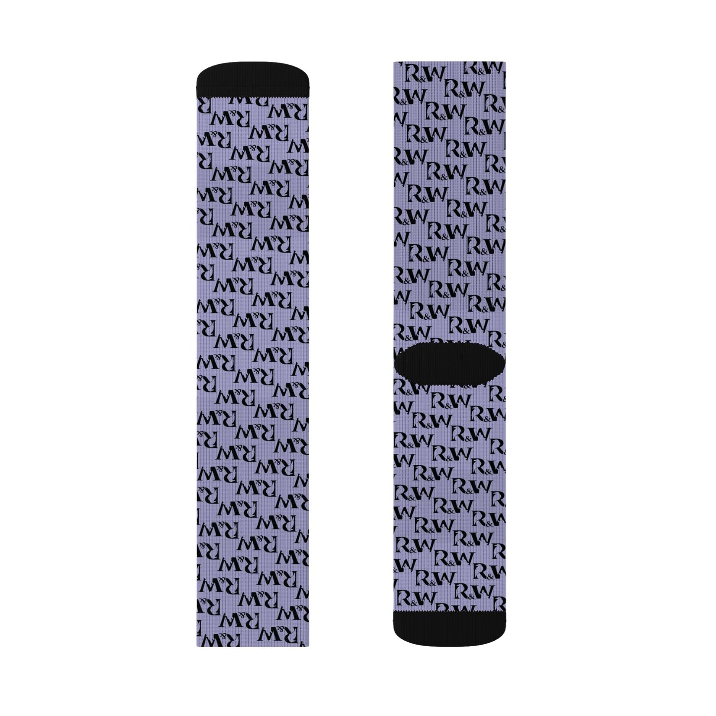 Monogram Pattern Socks — Amore II Crew Socks